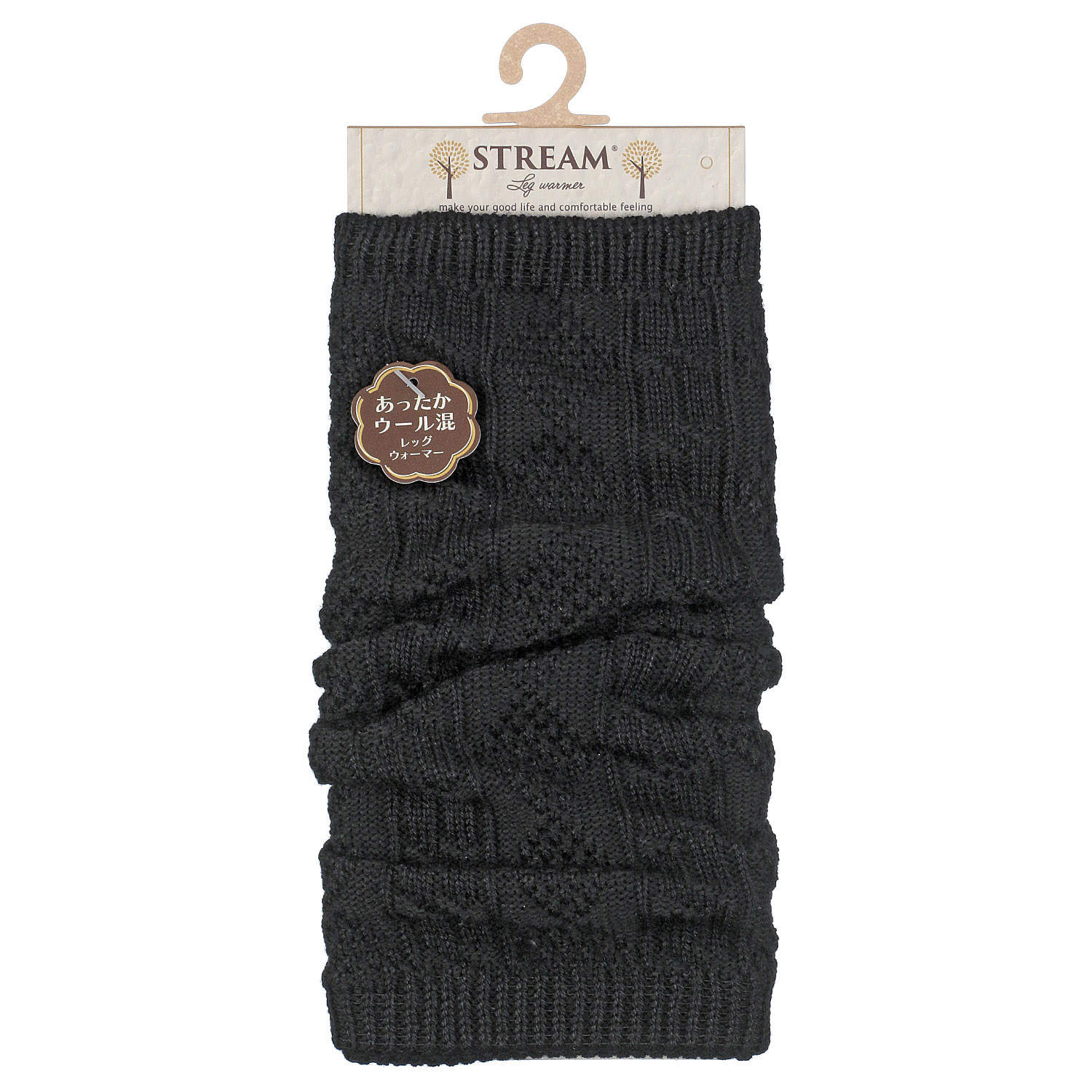 STREAM リンクスダイヤ柄 毛混  ショート丈 レッグウォ―マー【在庫限り】 - 画像2