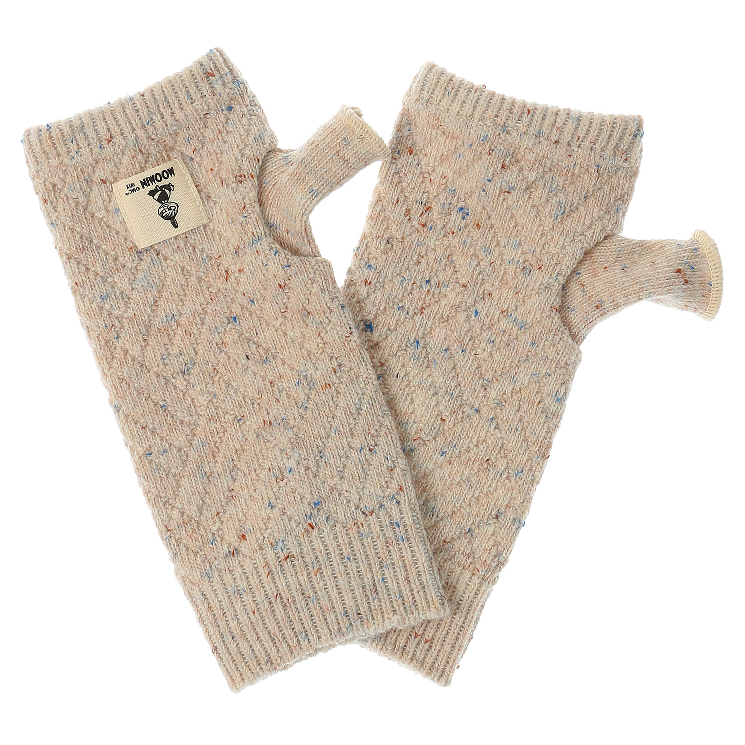 MOOMIN アームウォーマー ネップ ネーム付バスケット編み風【在庫限り】 - 画像3