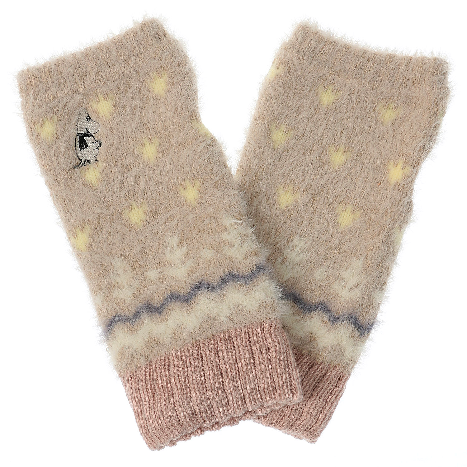 MOOMIN アームウォーマー フェザー ムーミン刺繍ノルディック【在庫限り】 - 画像3