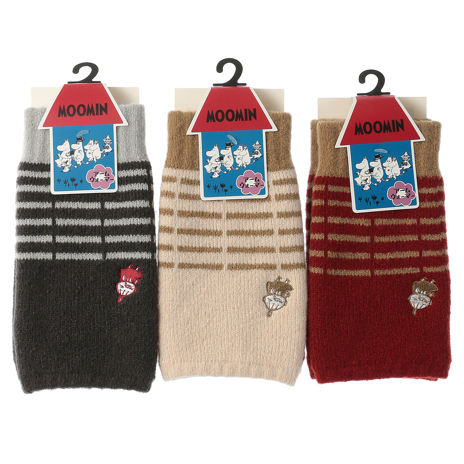 MOOMIN アームウォーマー 内パイル ミイ刺繍バイカラ－【在庫限り】 - 画像1