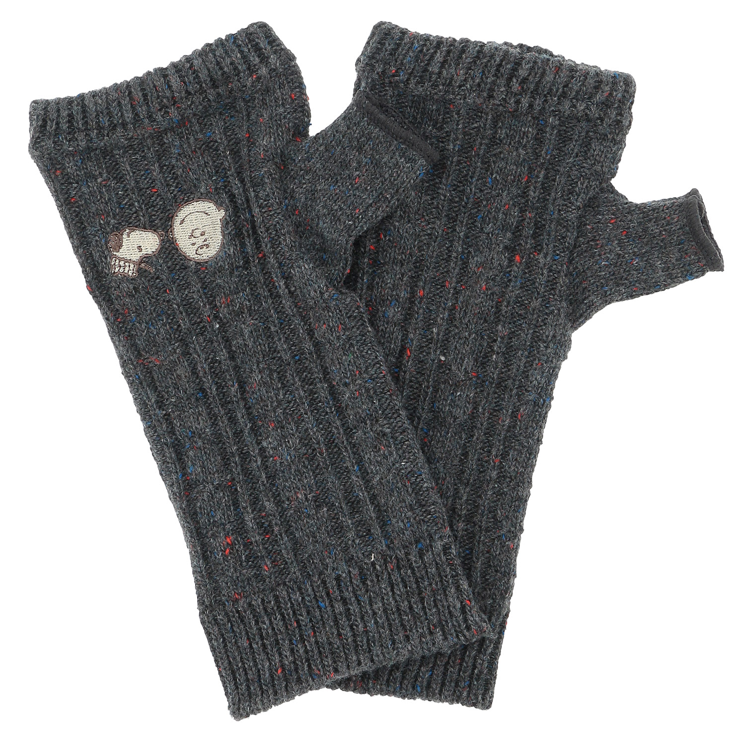 スヌーピー アームウォーマー ツィードケーブルワークソンスヌーピ－刺繍【在庫限り】 - 画像4