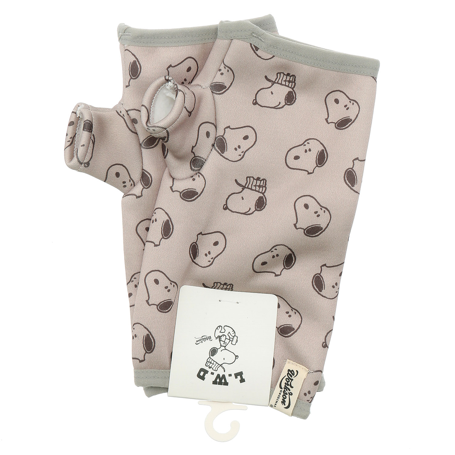 スヌーピー アームウォーマー 内ボア ピーナッツ顔総柄【在庫限り】 - 画像4