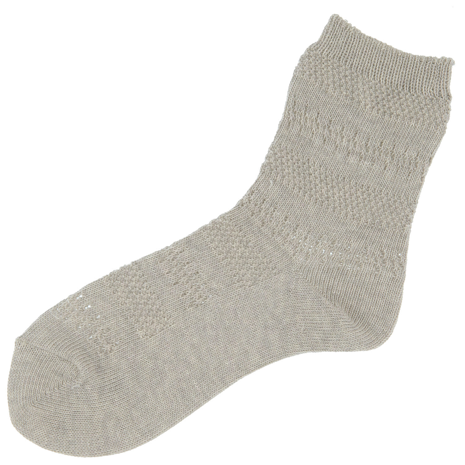 【日本製】 オーガニックコットン ボーダーメッシュ柄 - 画像2