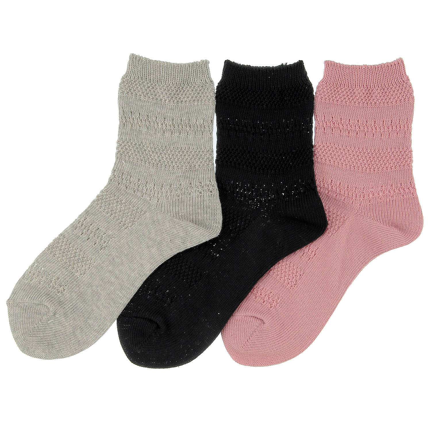 【日本製】 オーガニックコットン ボーダーメッシュ柄 - 画像1