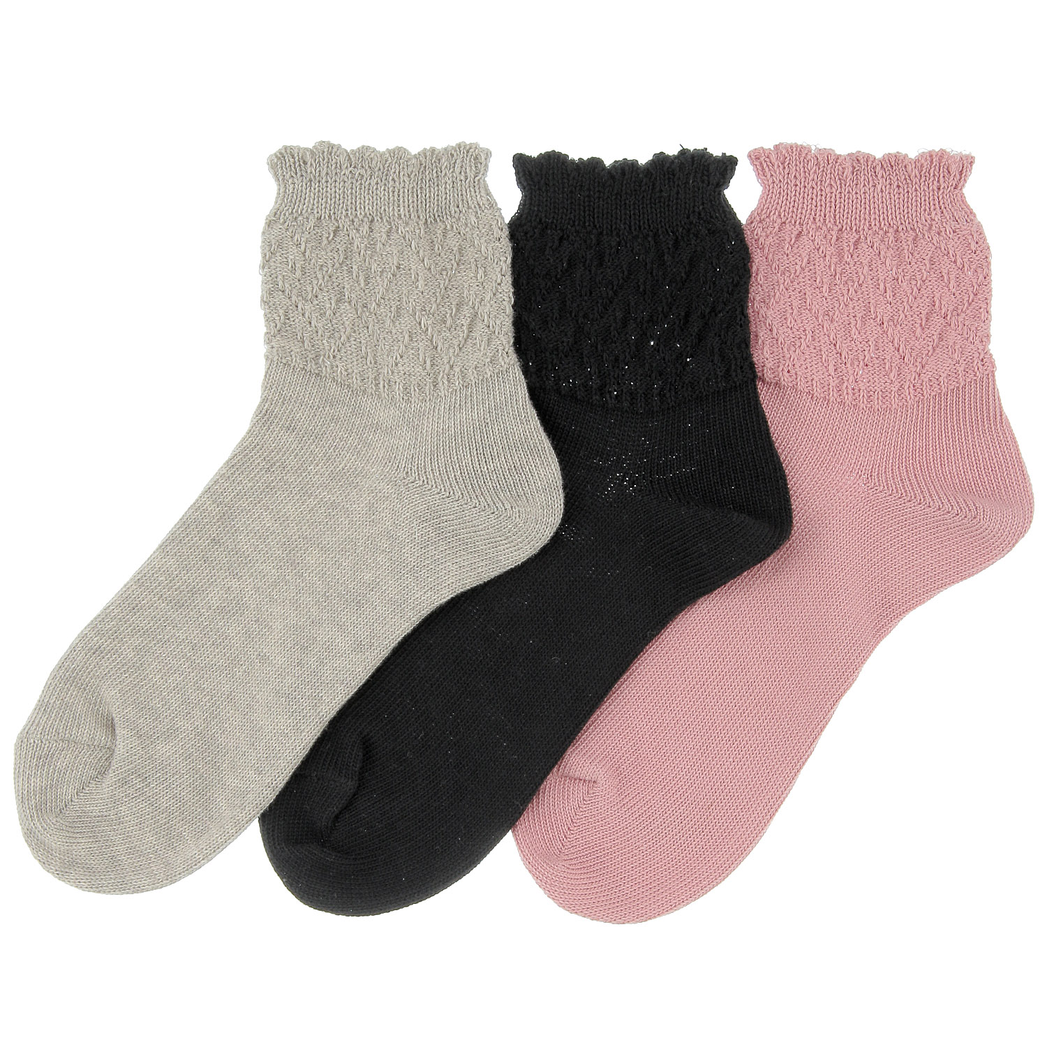 【日本製 】オーガニックコットン 足首メッシュ - 画像1