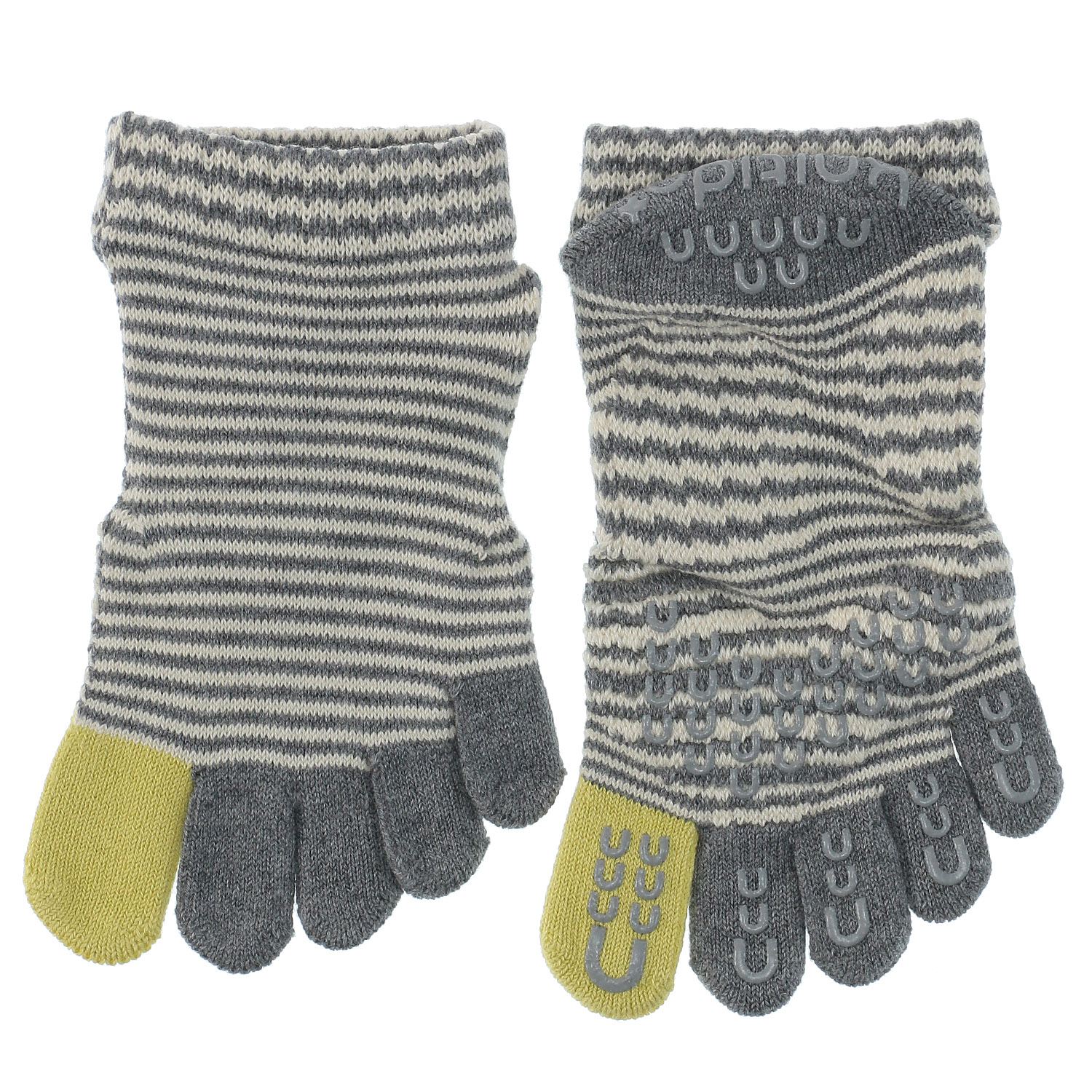 knitido ベーシック・エアークッション ピンボーダー アンクル5本指ソックス - 画像4