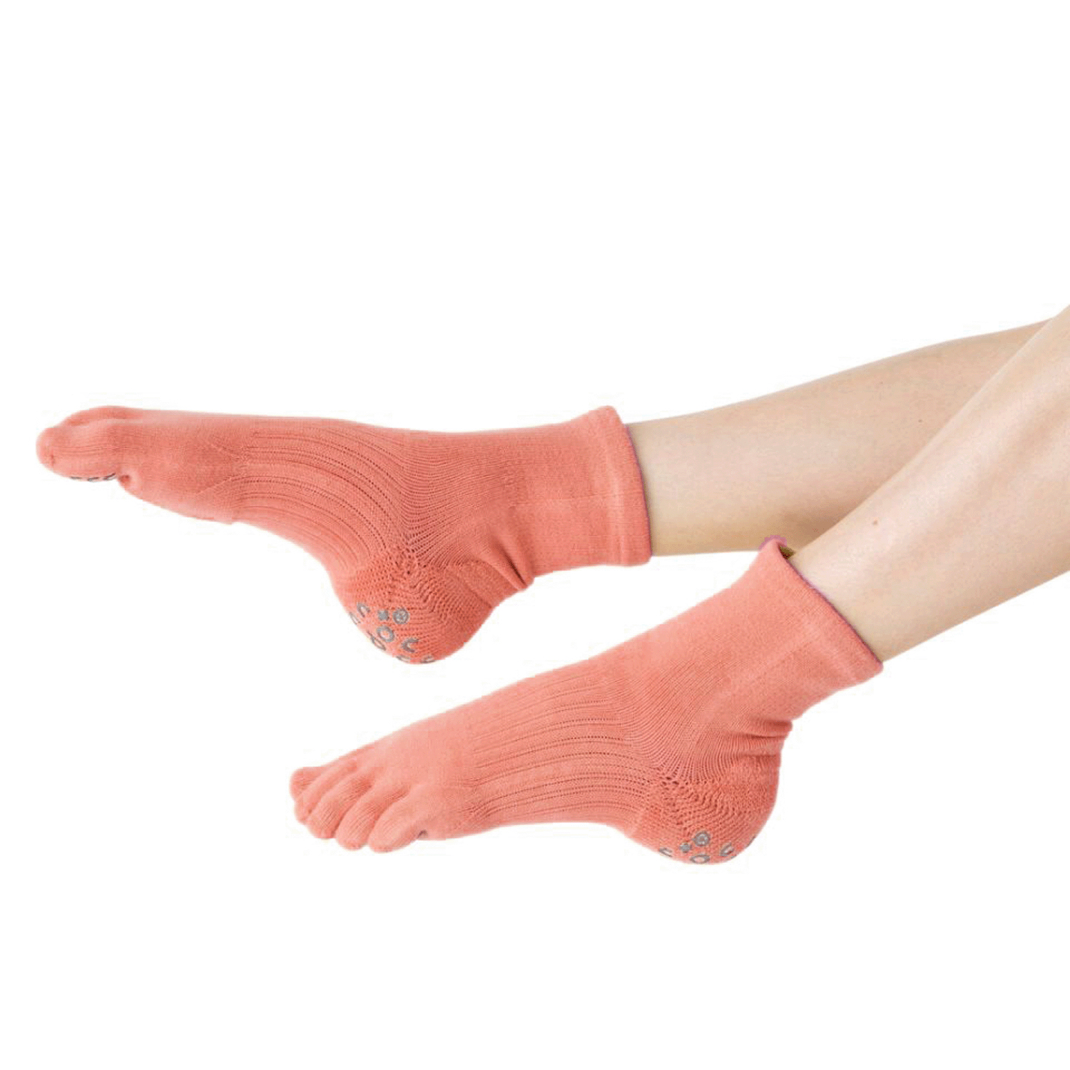 knitido ビューティー・エアークッション ロークルー 5本指ソックス - 画像1