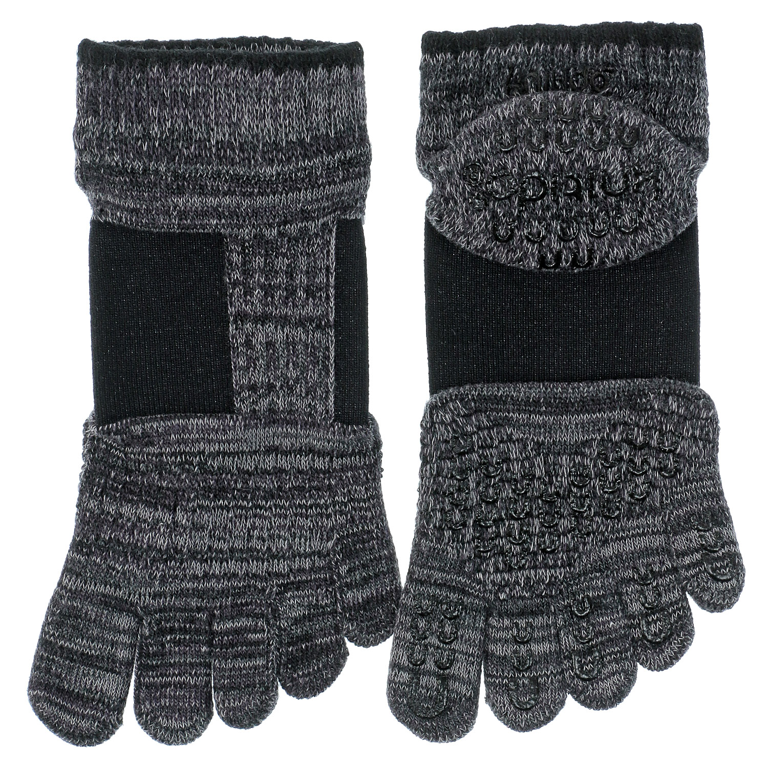 knitido ラン・エアークッション マーブルメッシュ アンクル 5本指ソックス - 画像5