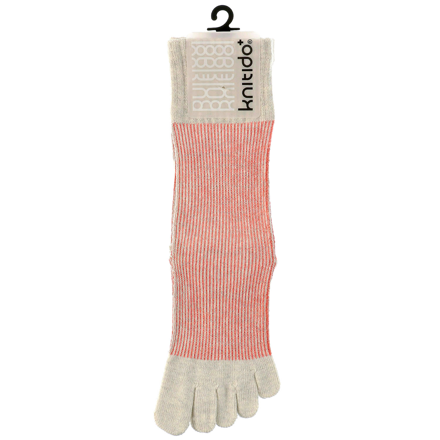 knitido コアグリップ ラメピンストライプ ハイクルー5本指ソックス - 画像8