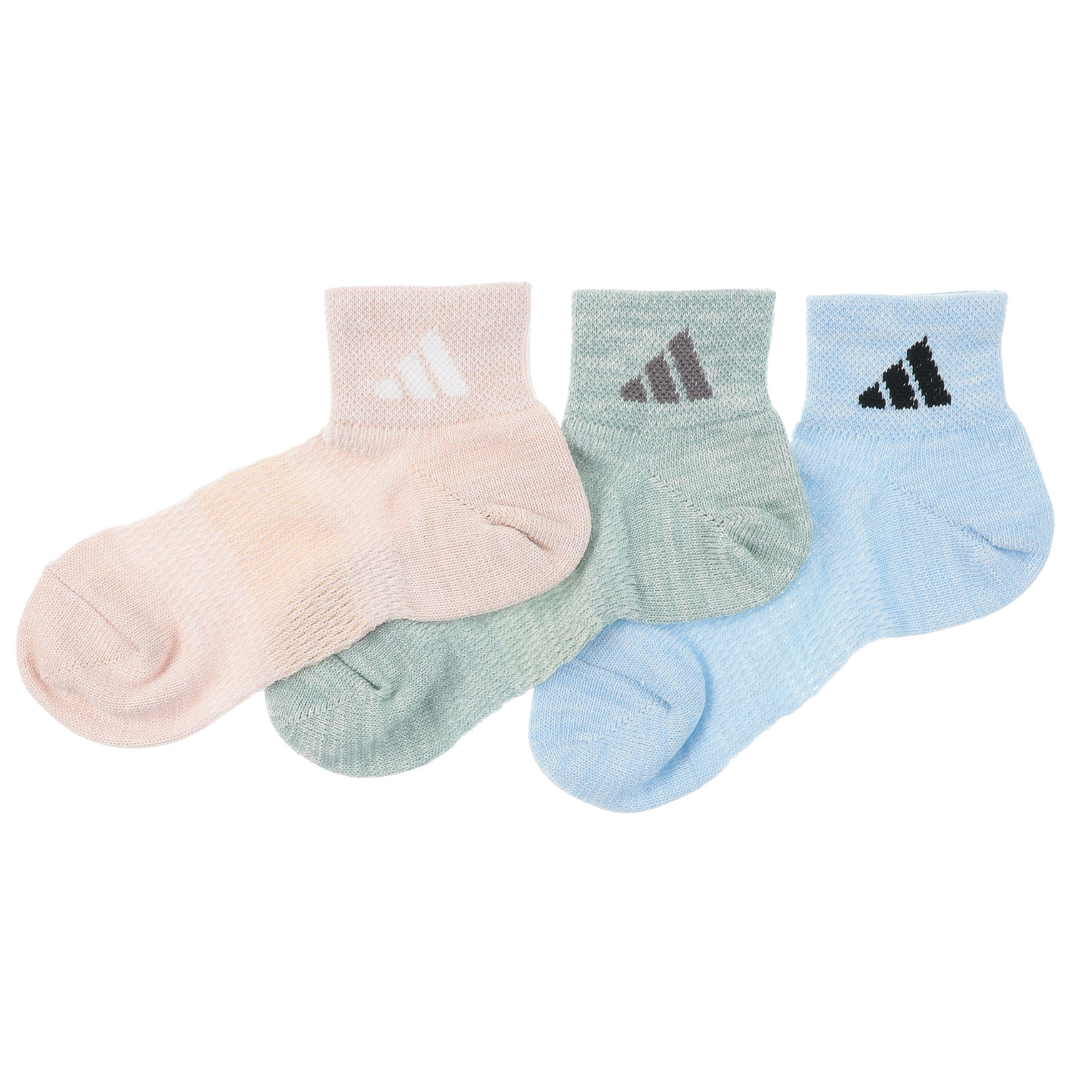 adidas 3Pスニーカー丈 ソックス  メッシュ【在庫限り】 - 画像1