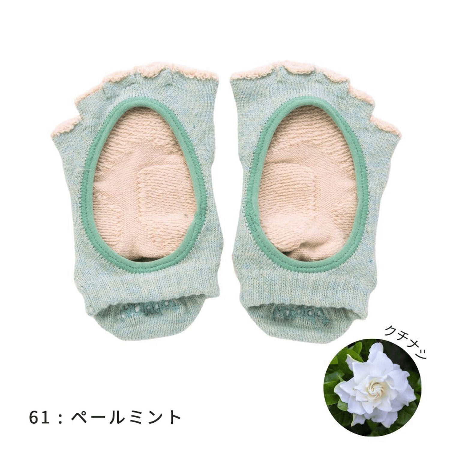 knitido ベーシック・エアークッション ボタニカルダイ ツートンカラー カバー 指なし 5本指ソックス - 画像6