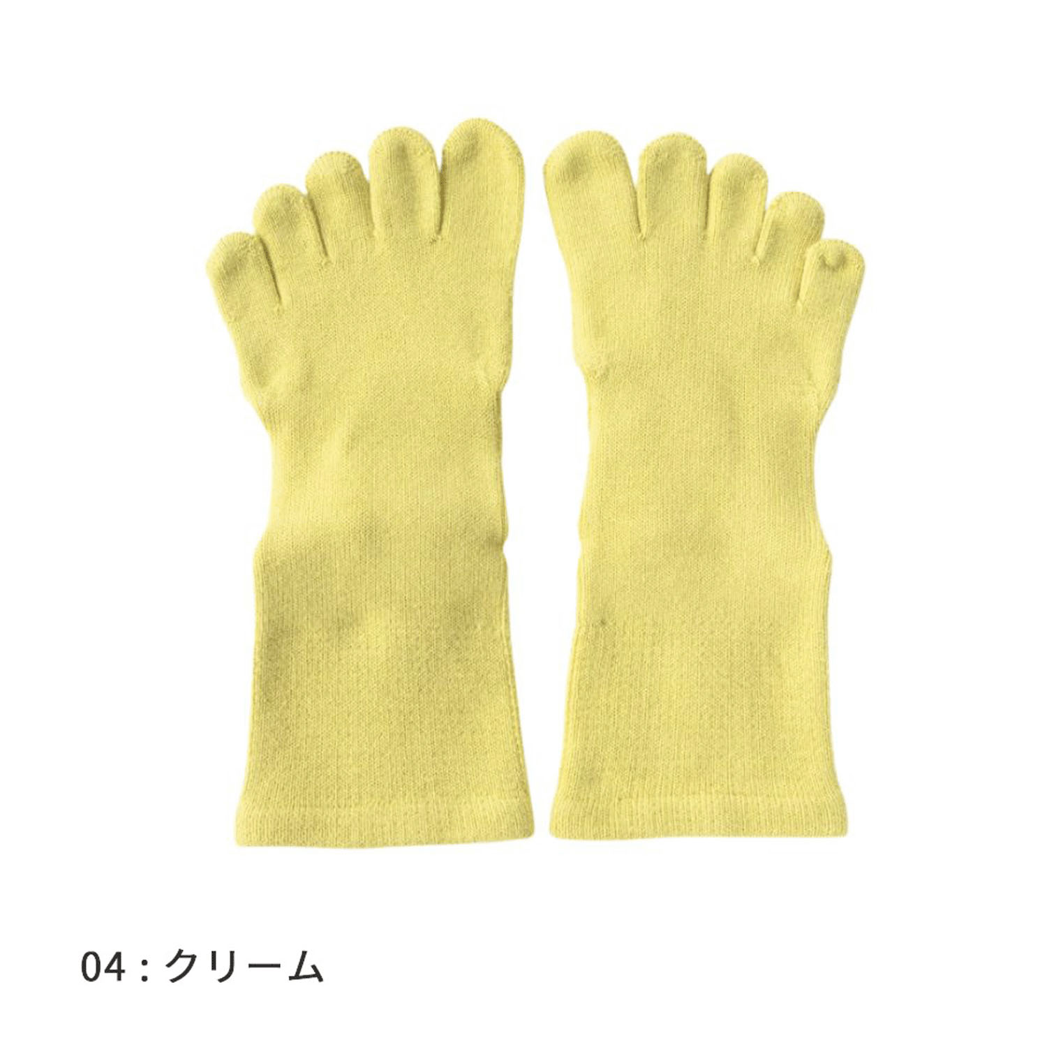 knitido ベーシック・エアークッション ロークルー 5本指ソックス - 画像4