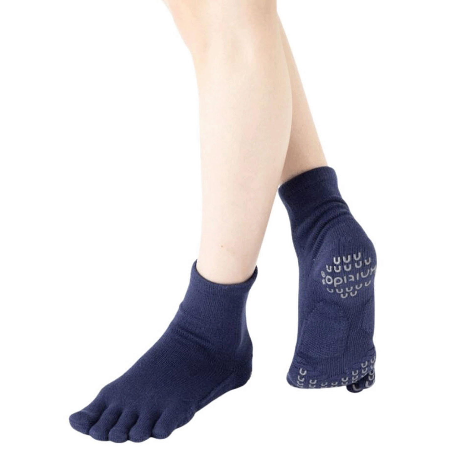 knitido ベーシック・エアークッション ロークルー 5本指ソックス