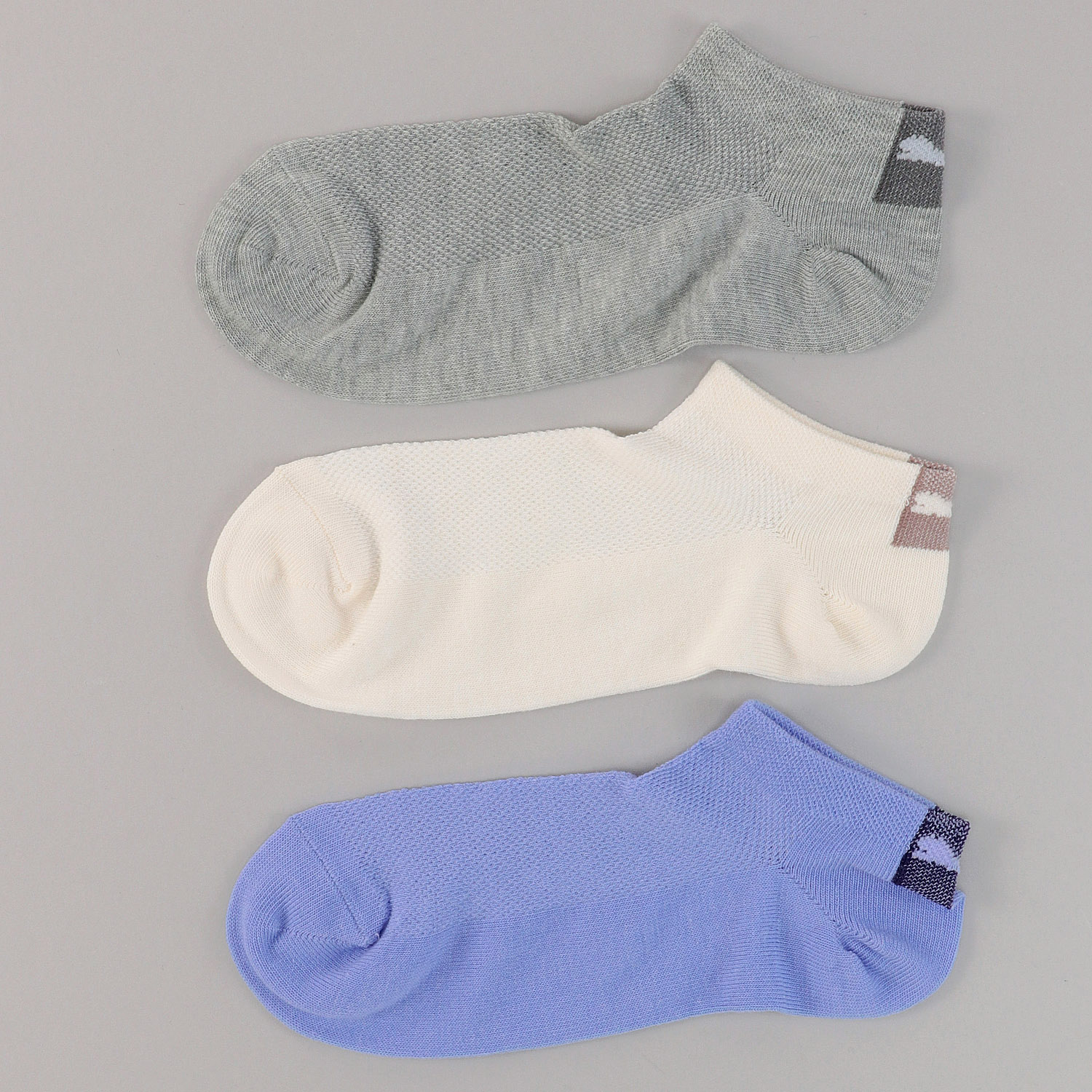 PUMA スニーカー丈ソックス 甲メッシュ 3足セット