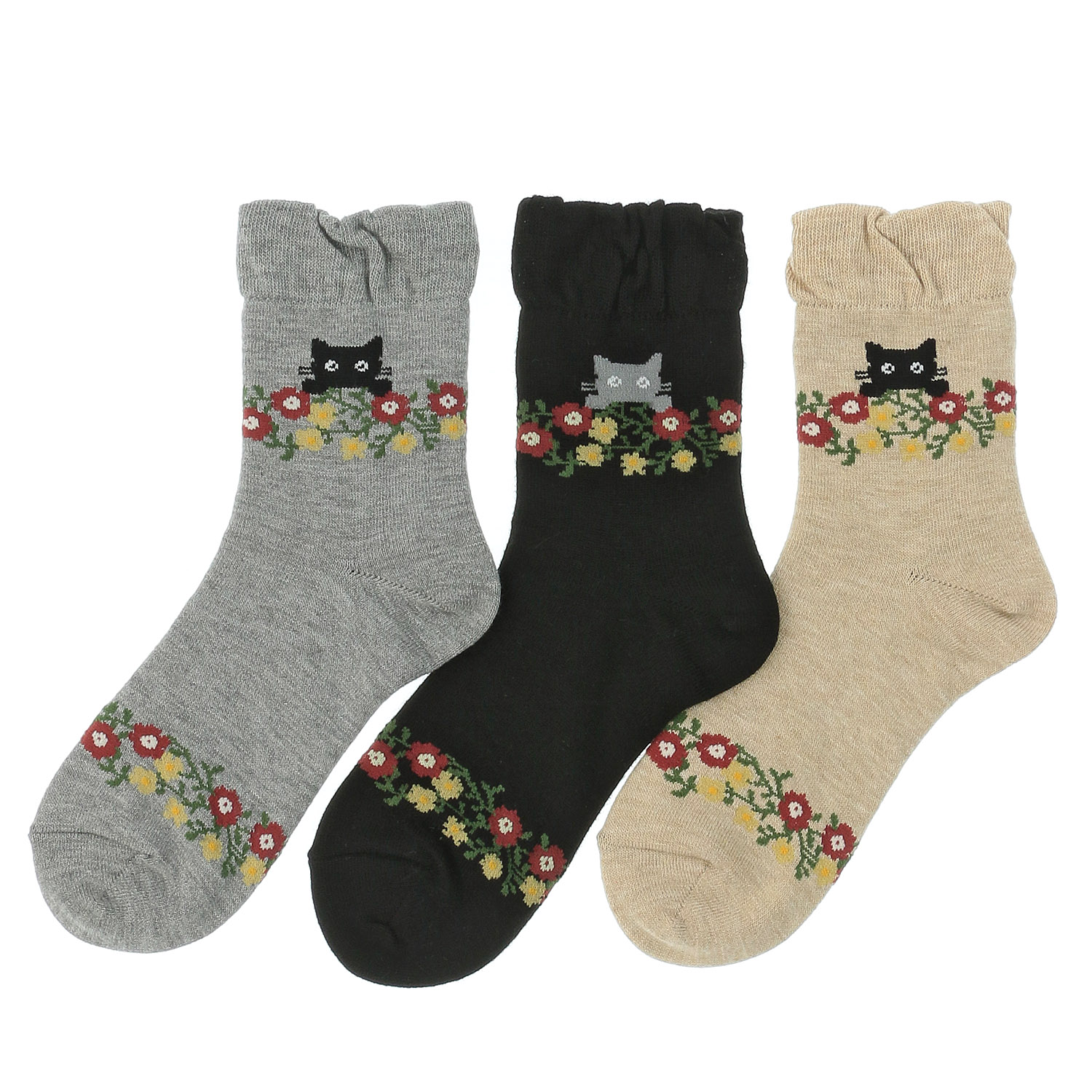 【復刻】美容ソックス 猫柄【在庫限り】