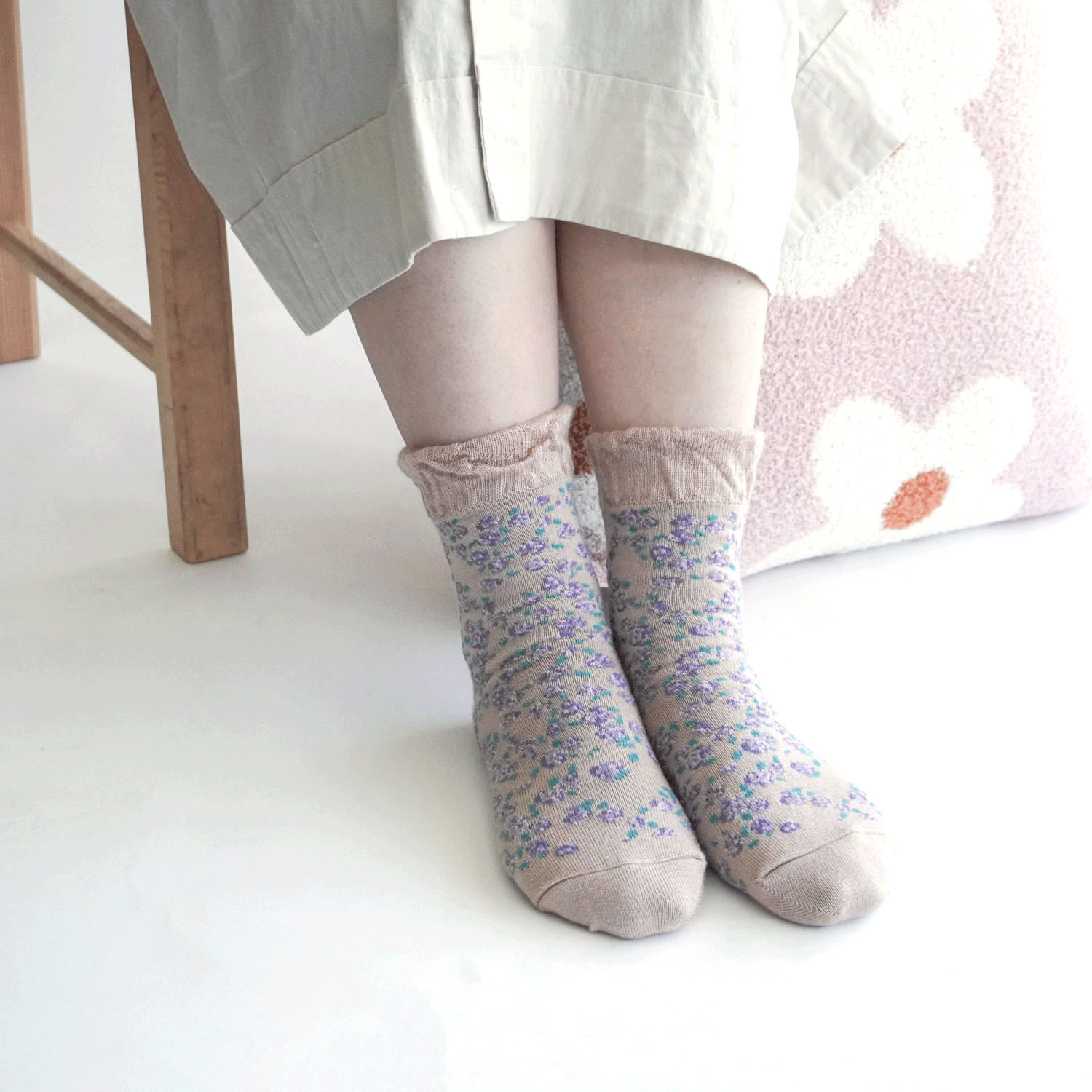 【復刻】 美容ソックス 小バラ柄【在庫限り】 - 画像10