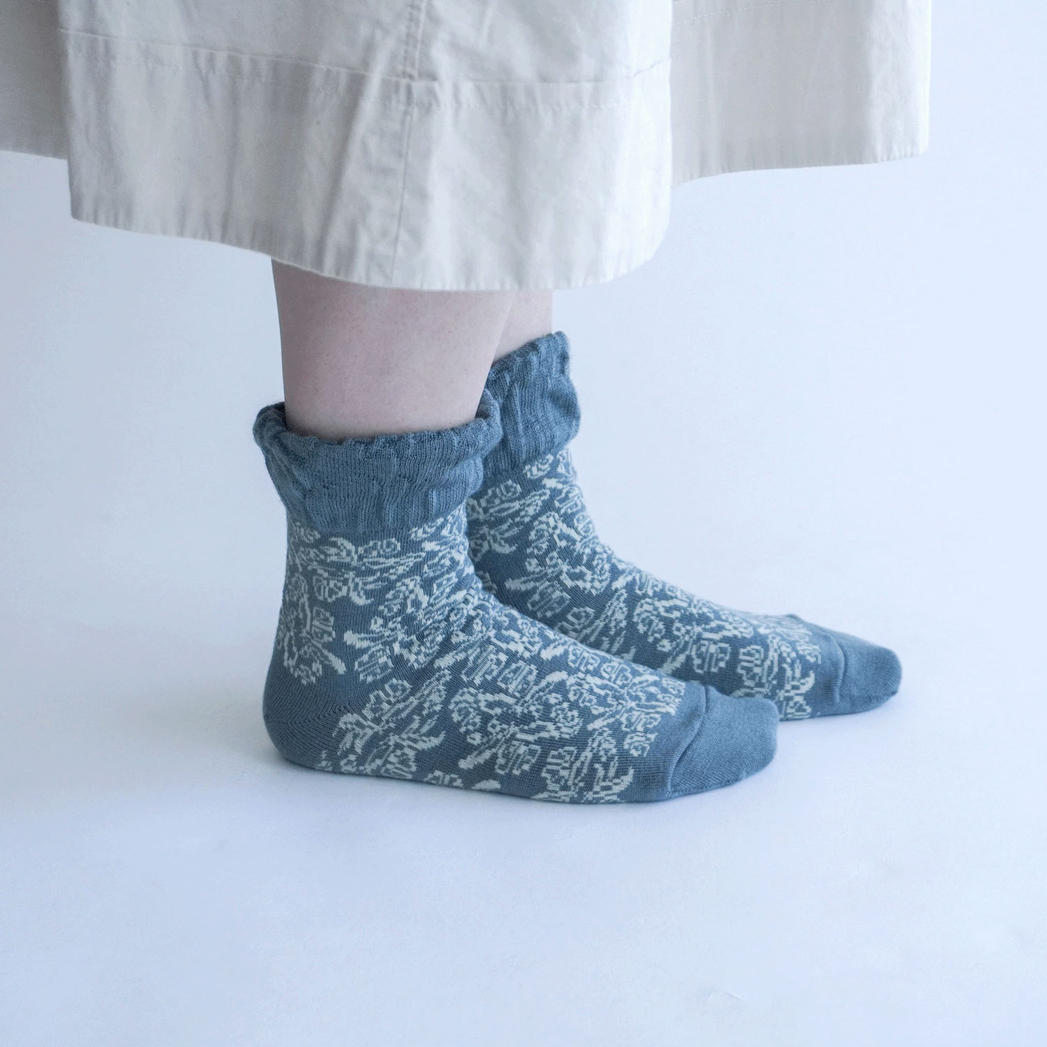 【新柄】 美容ソックス ツタ柄【在庫限り】 - 画像9