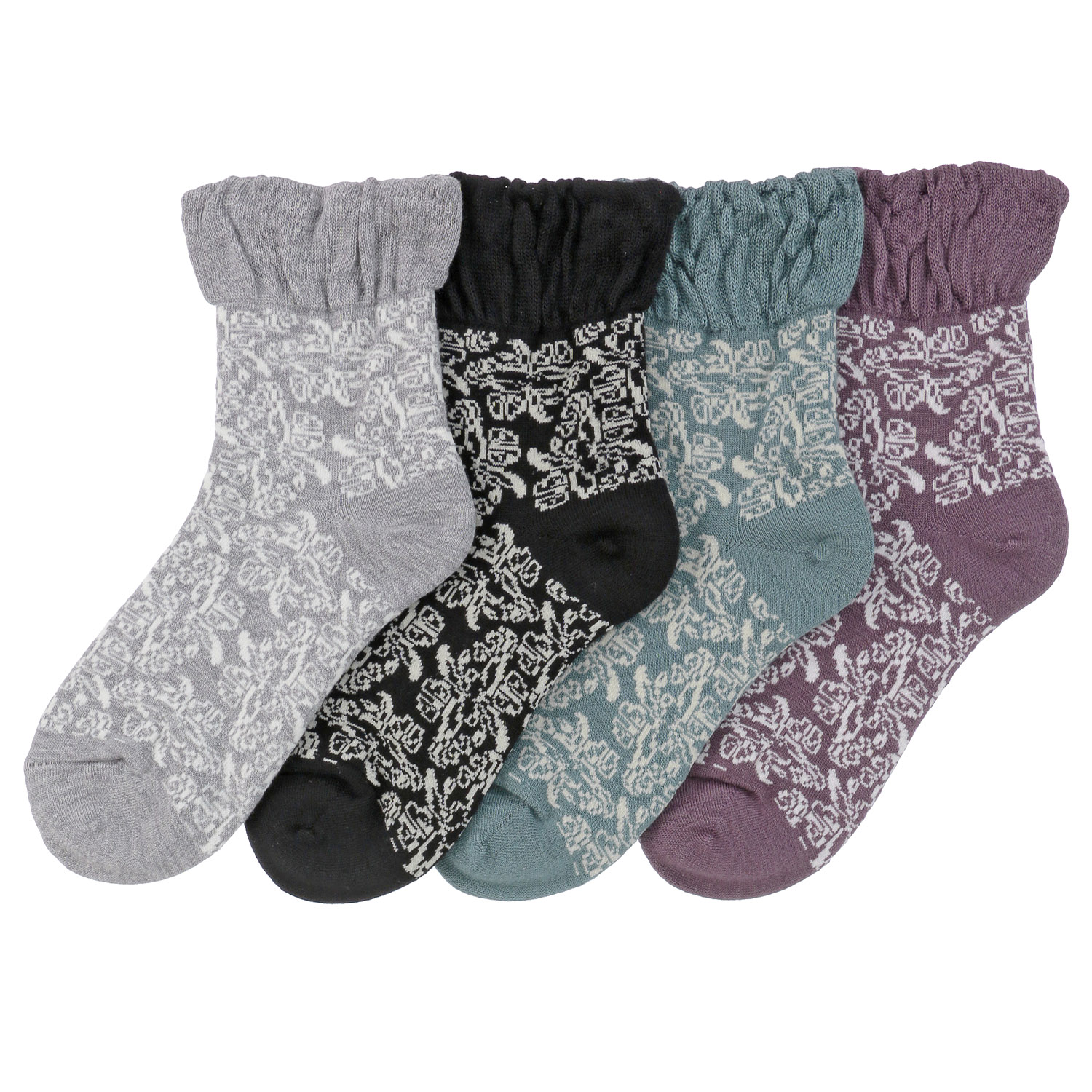 【新柄】 美容ソックス ツタ柄【在庫限り】 - 画像1