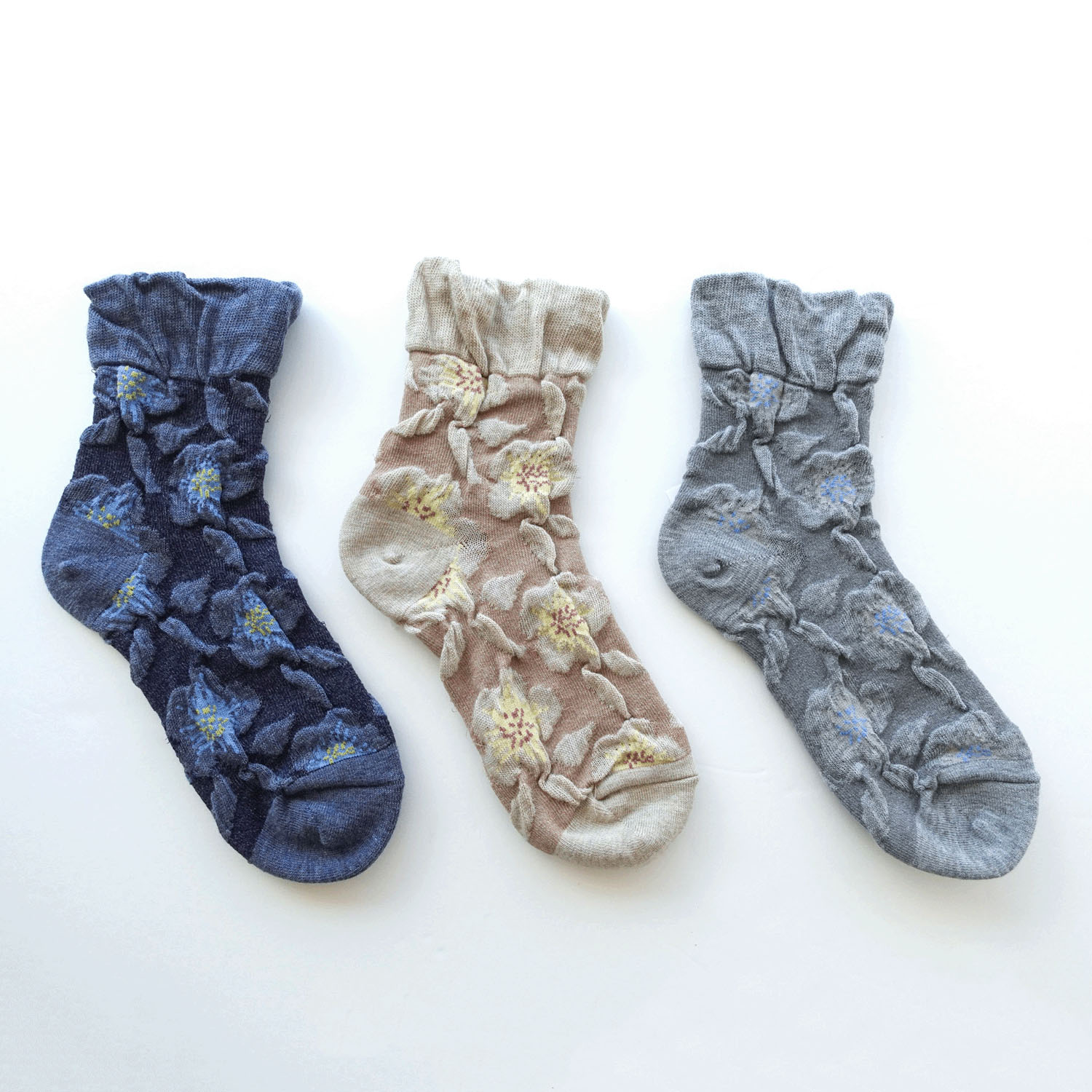 【新柄】 美容ソックス 同色フロート【在庫限り】 - 画像2