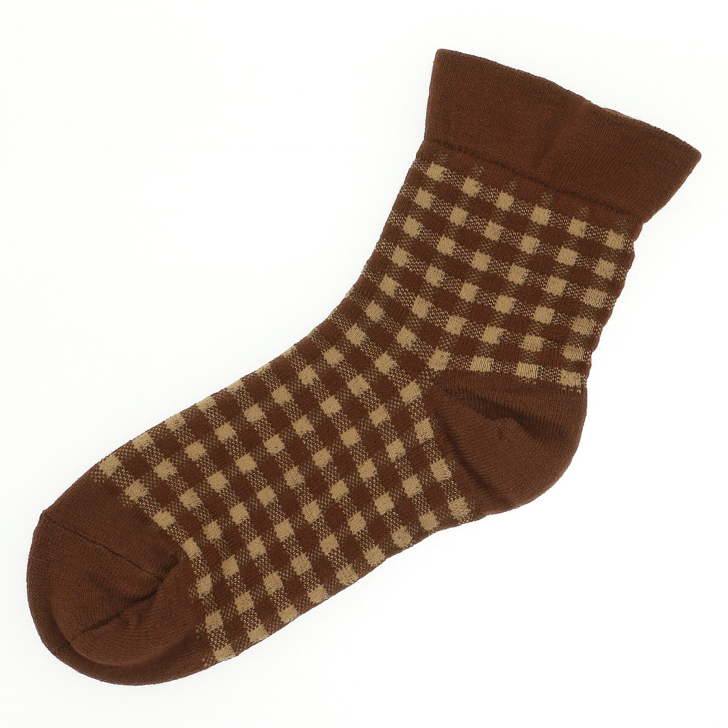 かさかさ解消ソックス チェック柄  靴下【在庫限り】 - 画像1