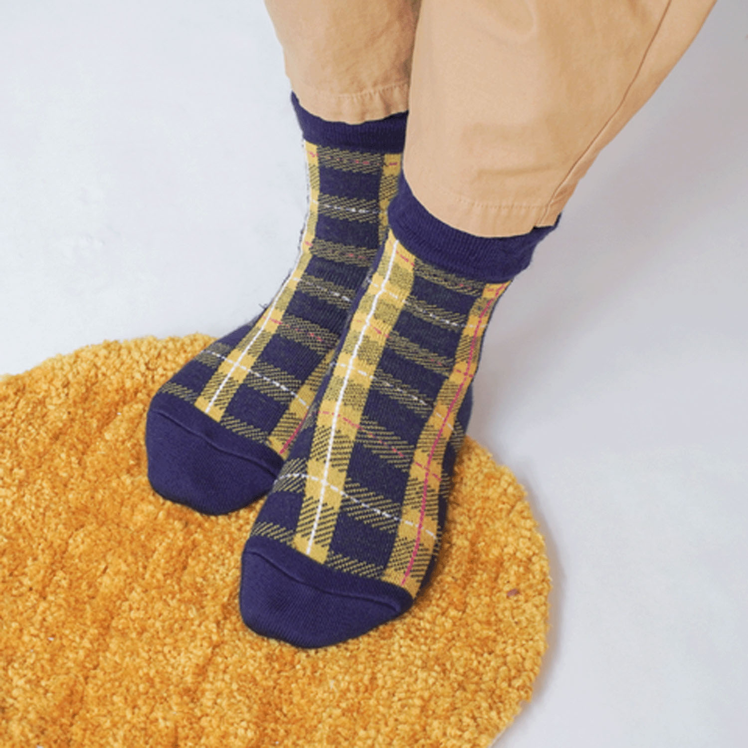 【グリーンのみ】美容ソックス チェック柄【在庫限り】 - 画像5