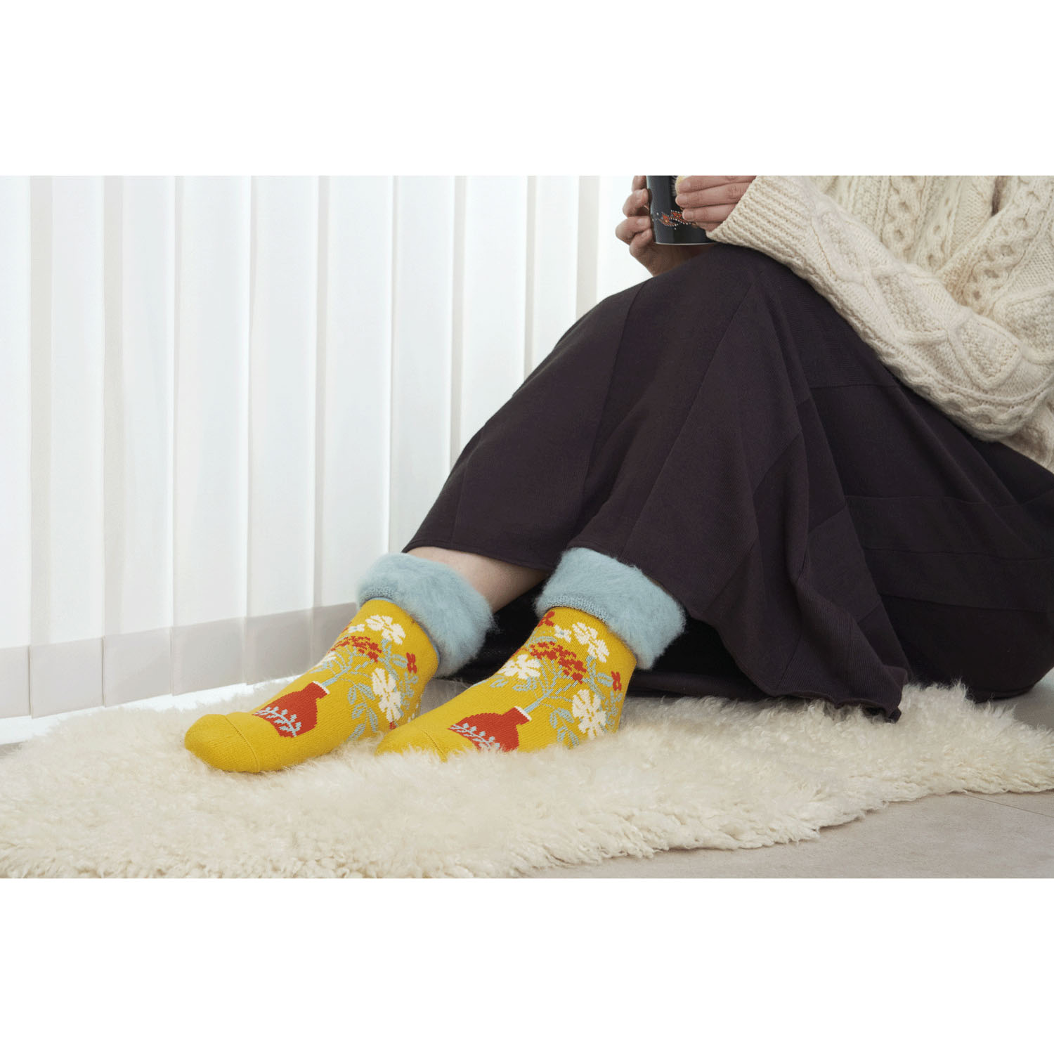 fromF（maljakko／フラワーベース）もこもこソックス - 画像7