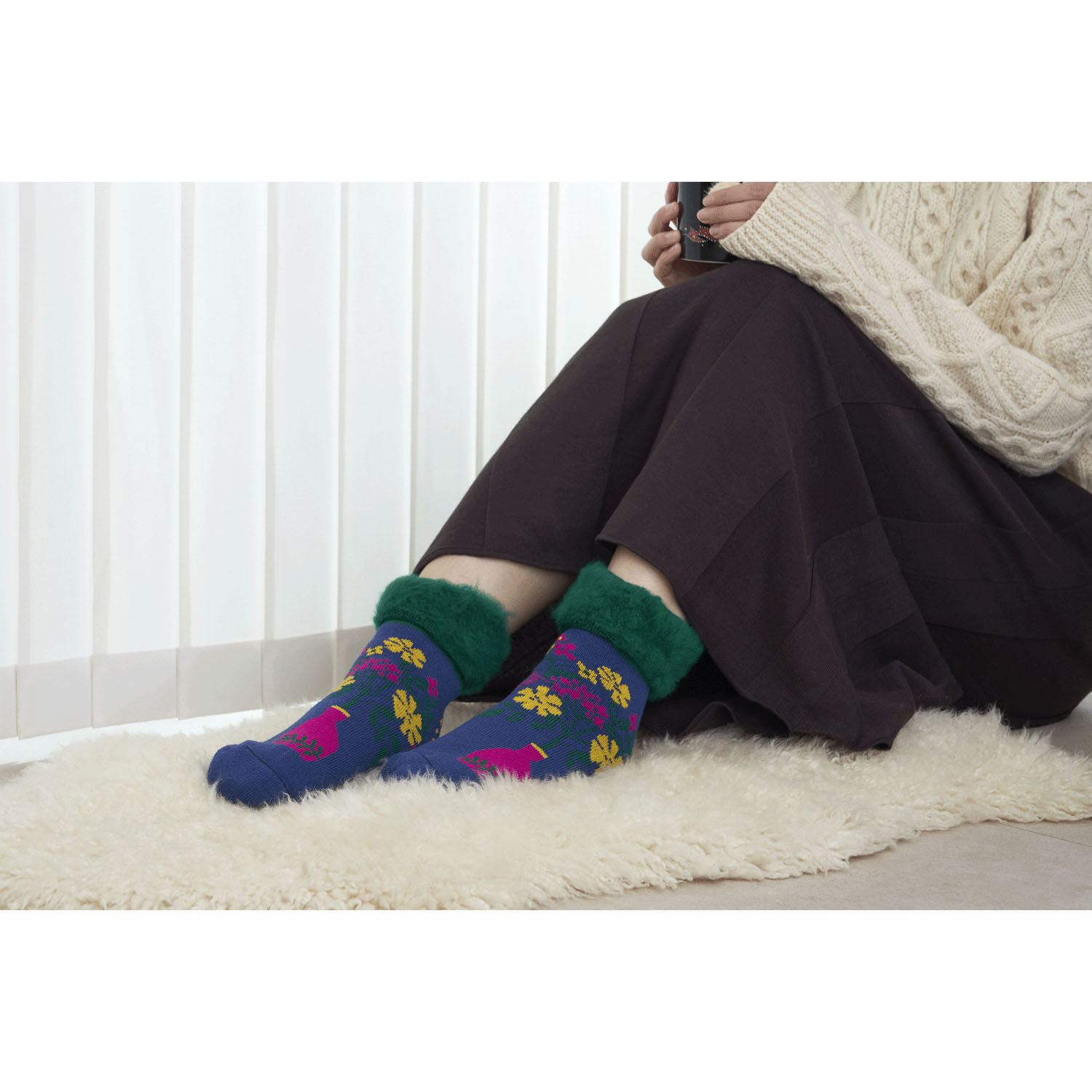 fromF（maljakko／フラワーベース）もこもこソックス - 画像9