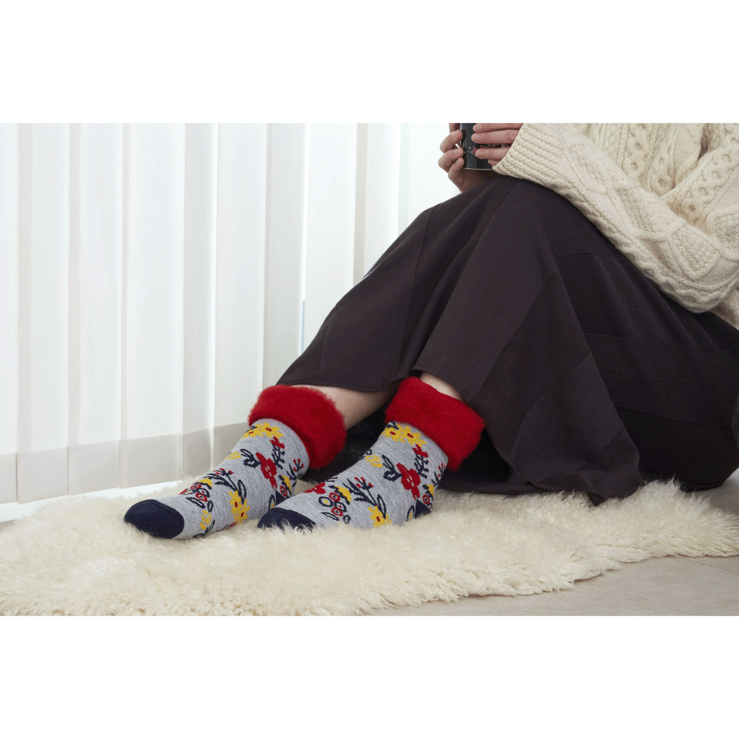 fromF（seppele／花輪）もこもこソックス - 画像2