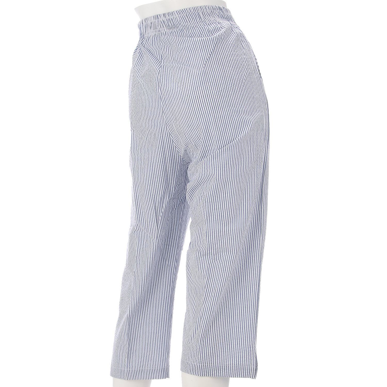 綿100％ 楽フリーPANTS ストライプ柄 7分丈【在庫限り】 - 画像3