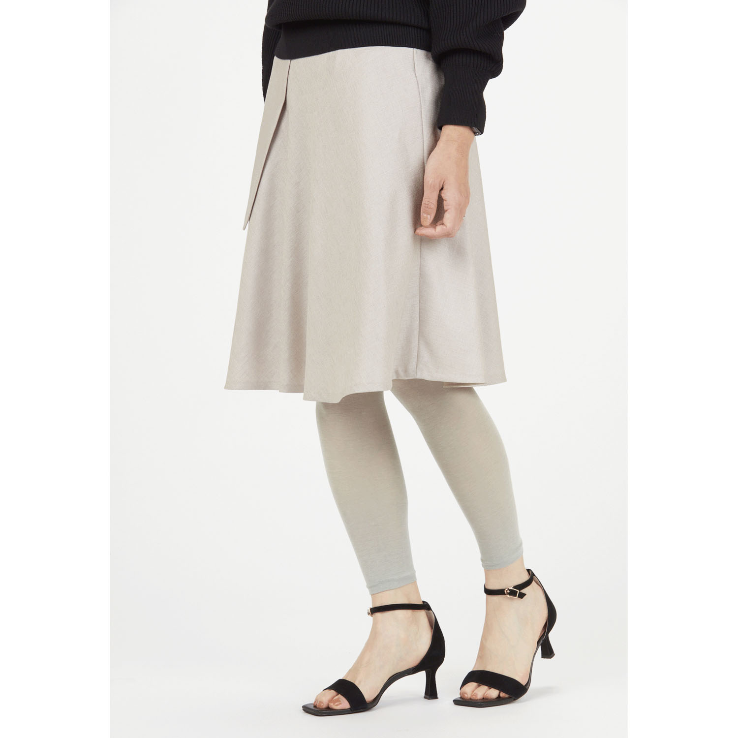 メンスト（綿スト） ストッキング以上タイツ未満 10分丈 レギンス 約55デニール - 画像10