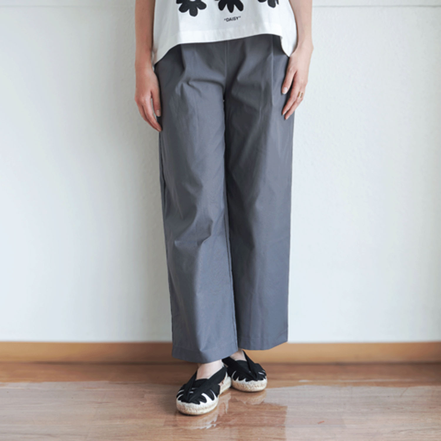 撥水 ストレッチ ワイドパンツ 【雨の日・アウトドアにおすすめ】 - 画像3