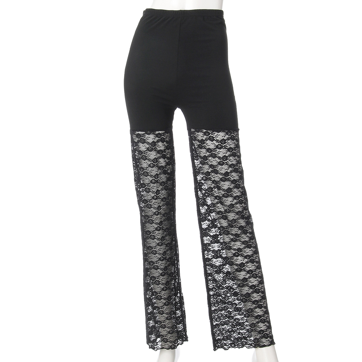 切替 10分丈 デザインレギンス 花柄