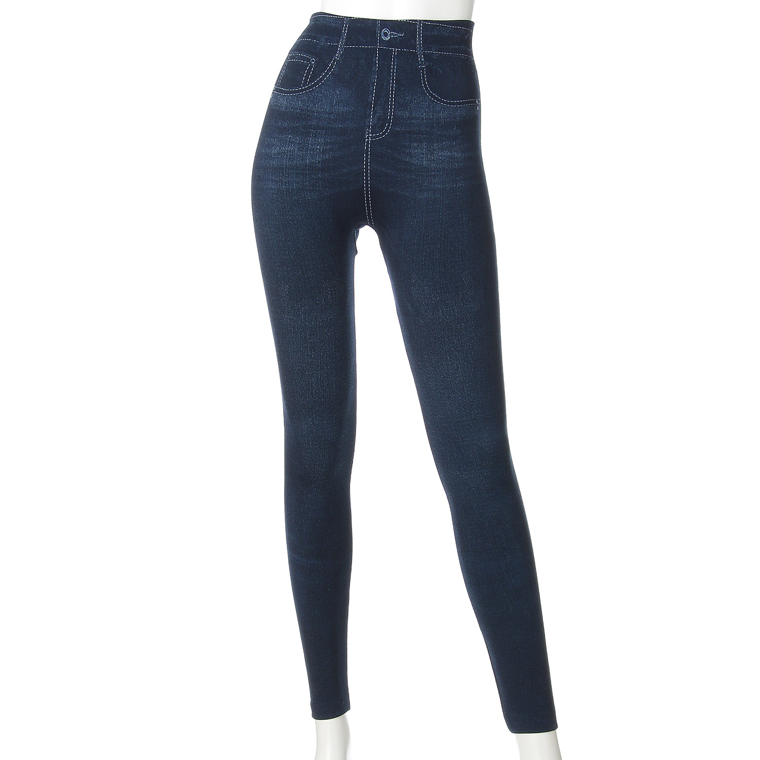 裏パイル スーパーストレッチ デニム風レギンス【在庫限り】 - 画像2