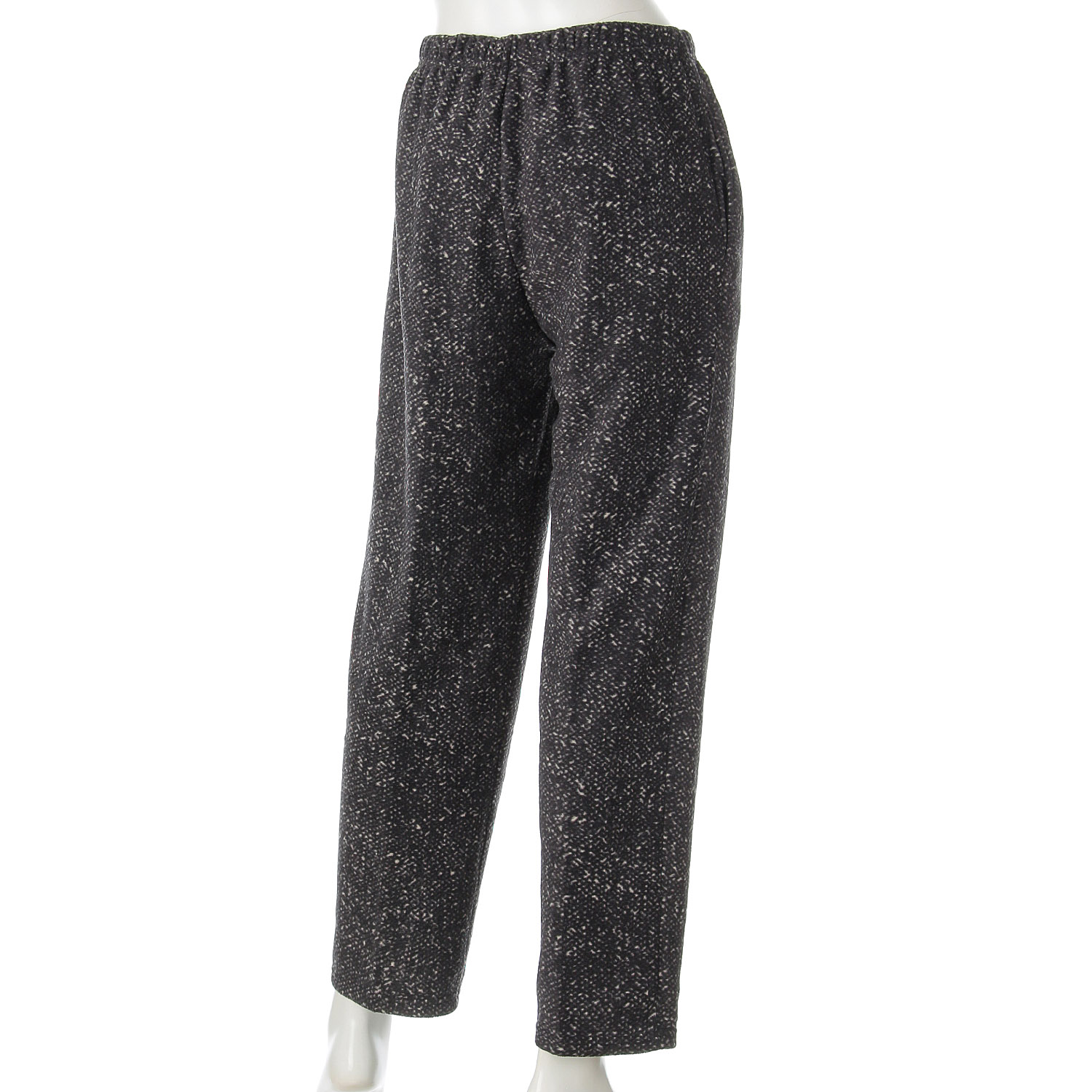 リラックスパンツ  あったかフリース素材 ネップ柄【在庫限り】 - 画像2