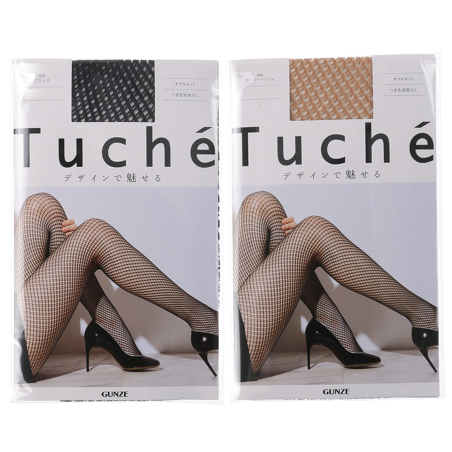 Tuche ダブルネット柄ストッキング 旧品番170－160 - 画像1