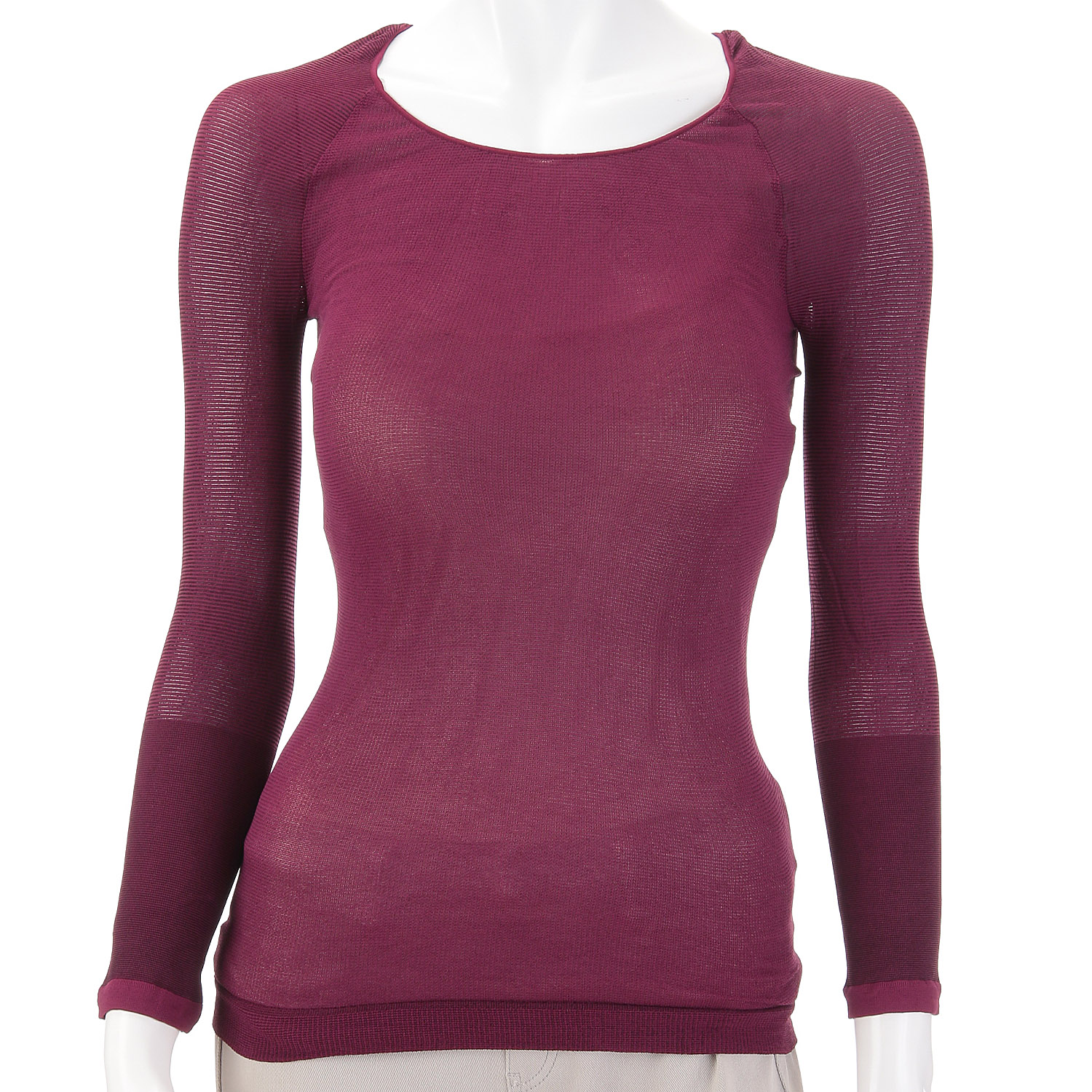 日本製 タイツ素材 8分丈 パウダリーインナー ラウンドネック【在庫限り】 - 画像6