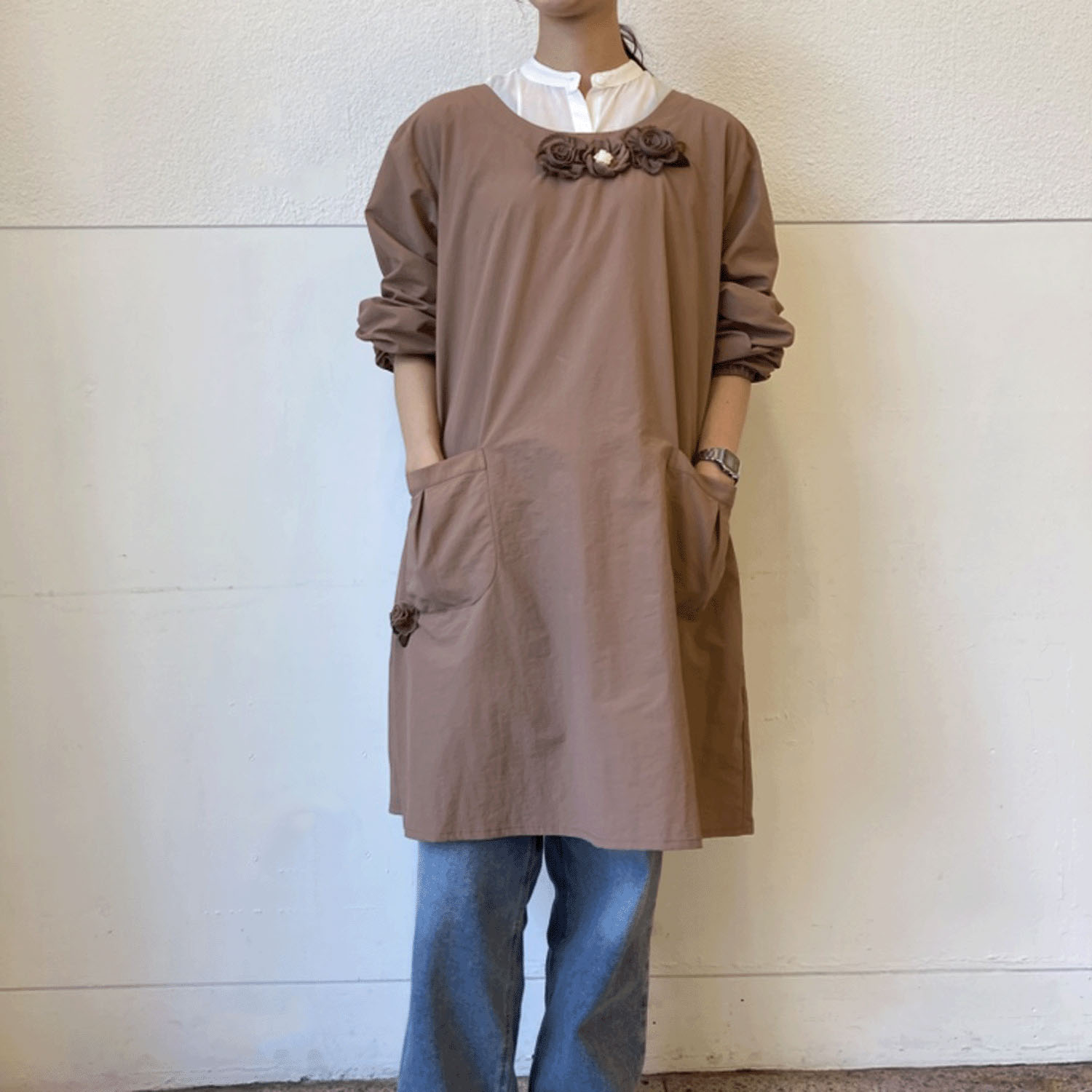 ナイロン花モチーフ割烹着 - 画像6