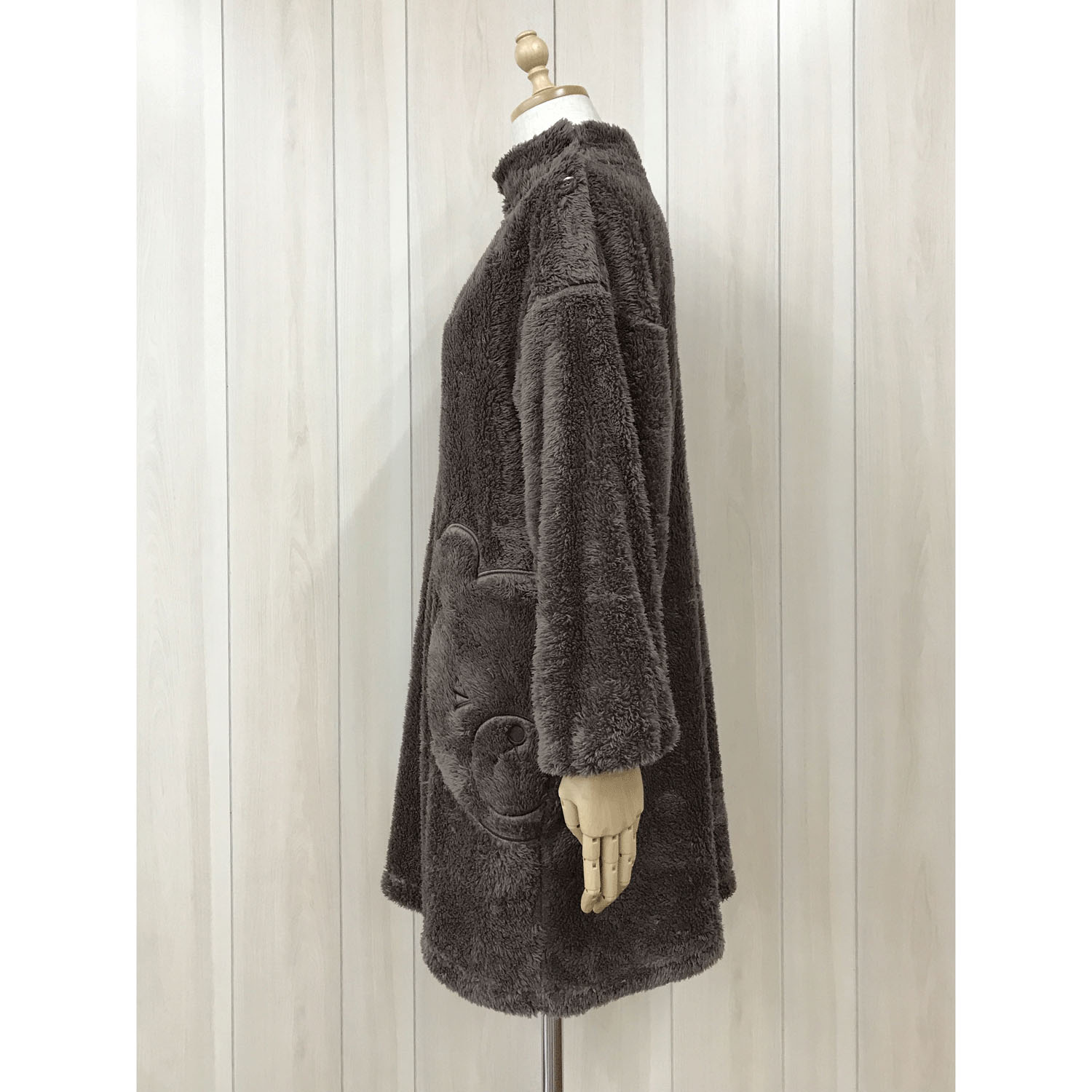 ボア無地クマアップリケハイネックカッポー - 画像3