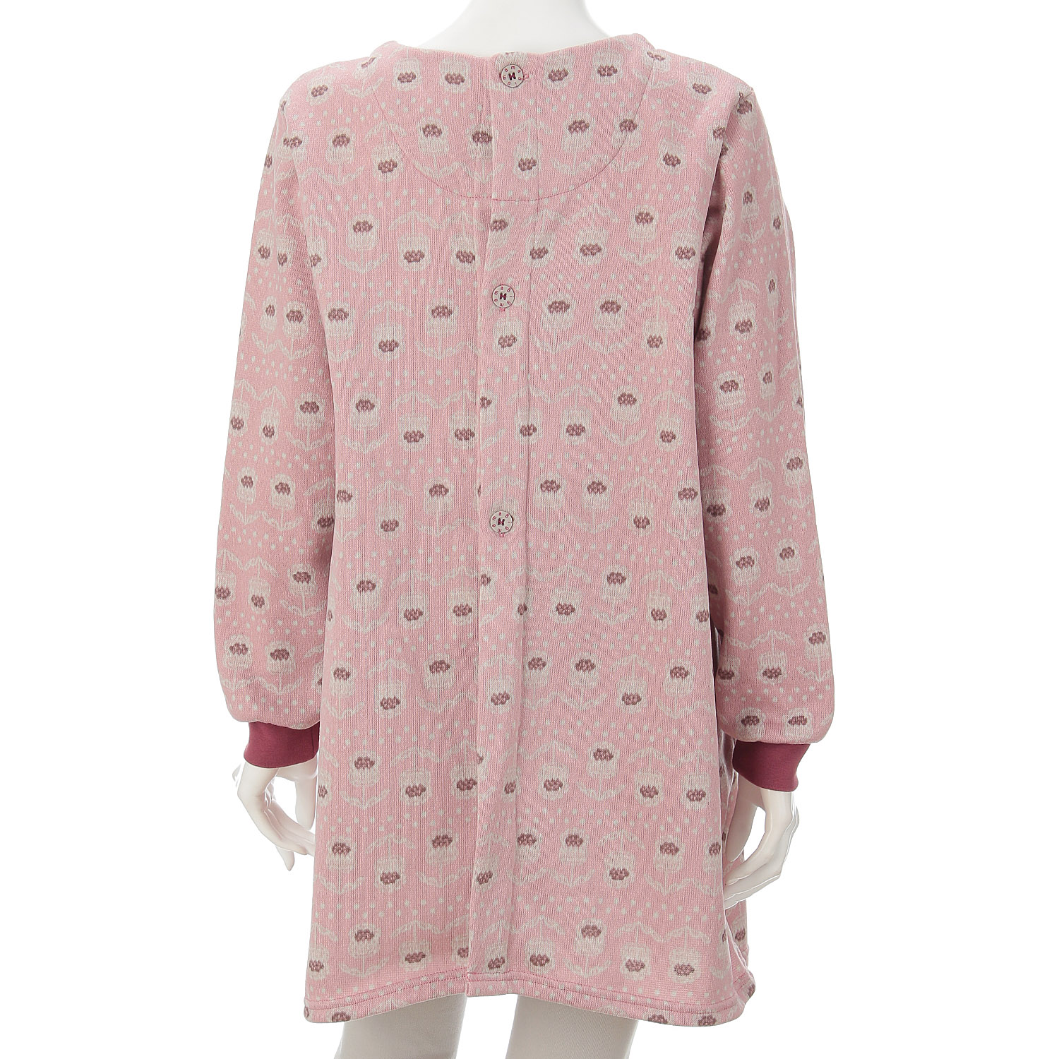 ビッグママ 裏起毛ニットカッポウ - 画像4