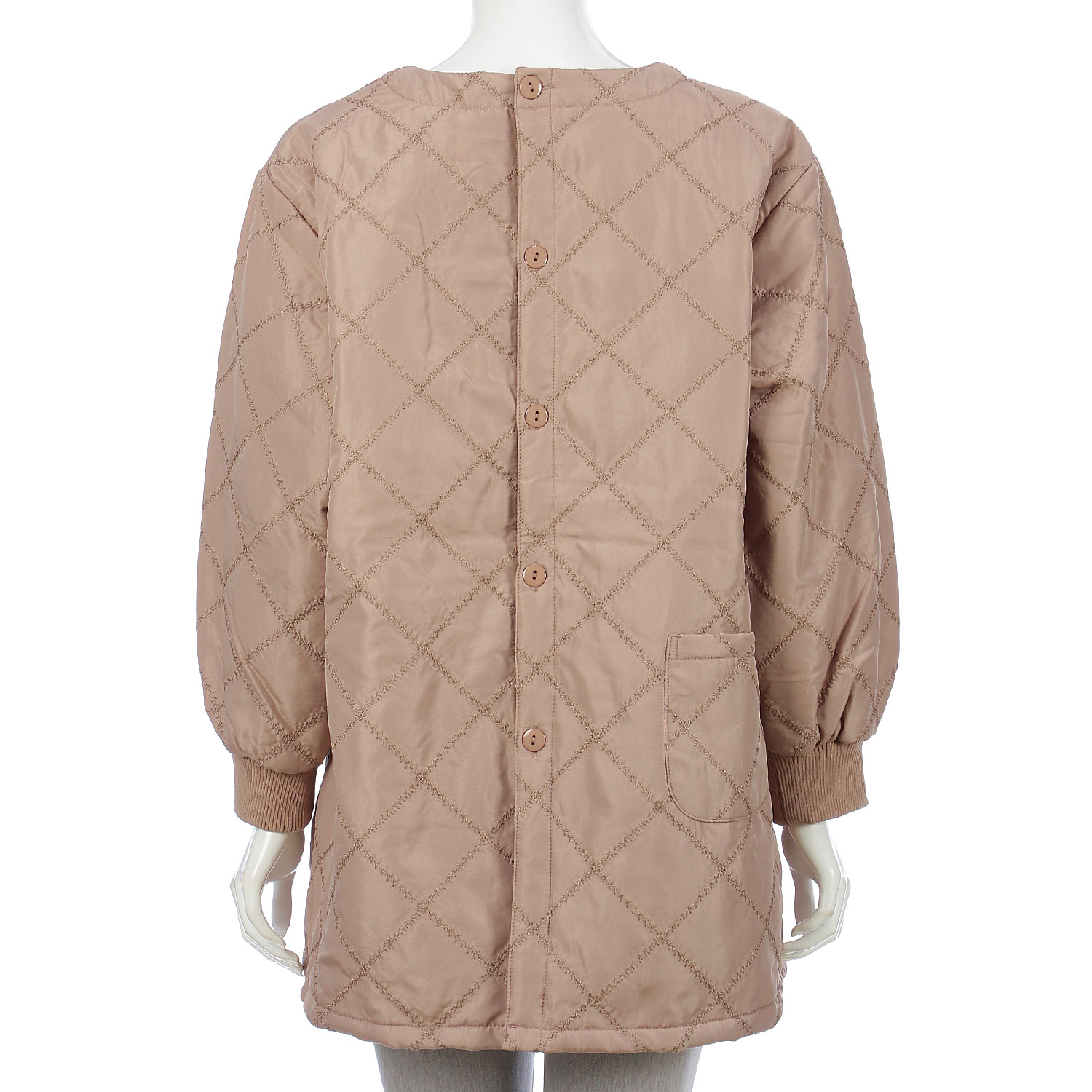 中綿キルト花モチーフ後釦かっぽう - 画像3