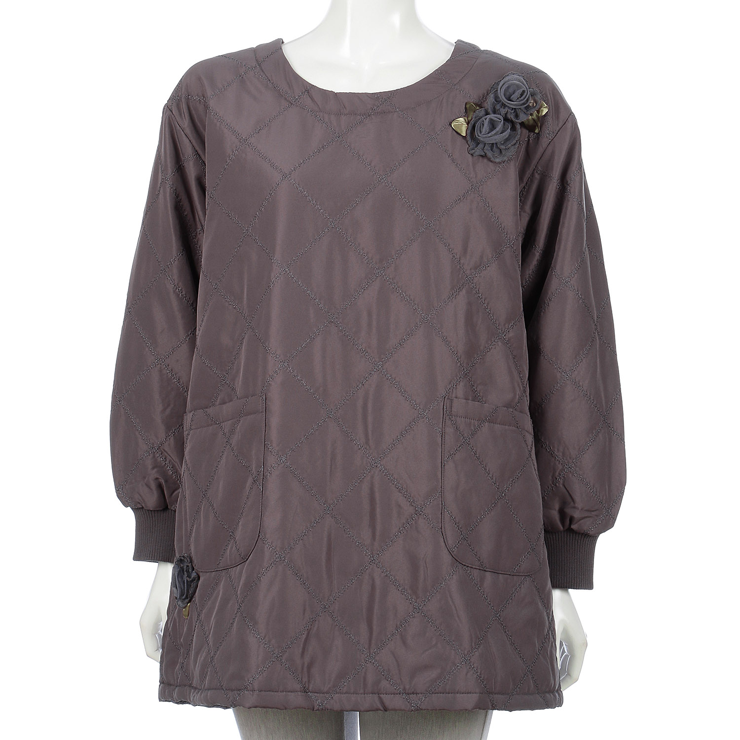 中綿キルト花モチーフ後釦かっぽう - 画像5