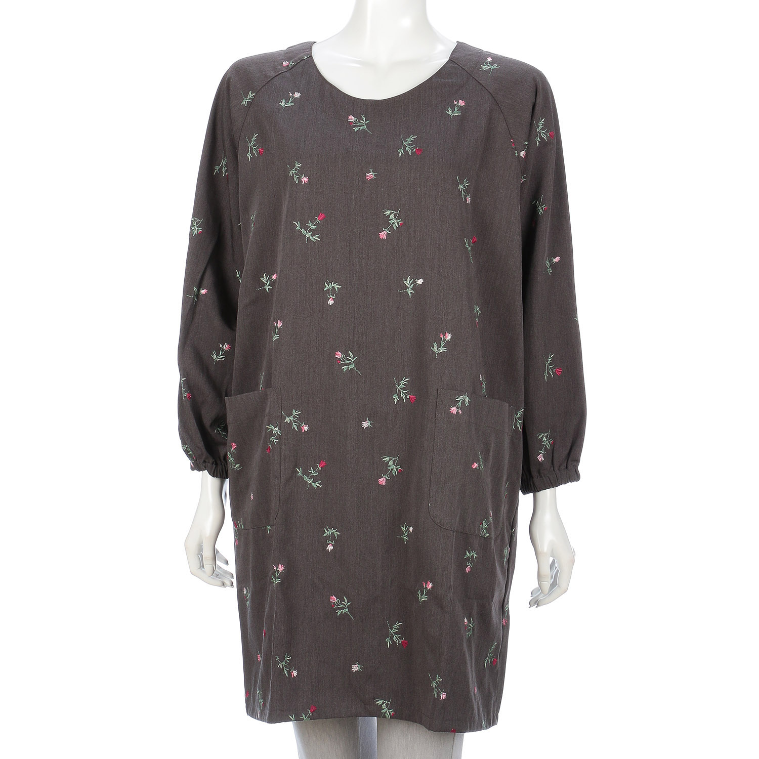 花柄総刺繍かっぽう着 - 画像10