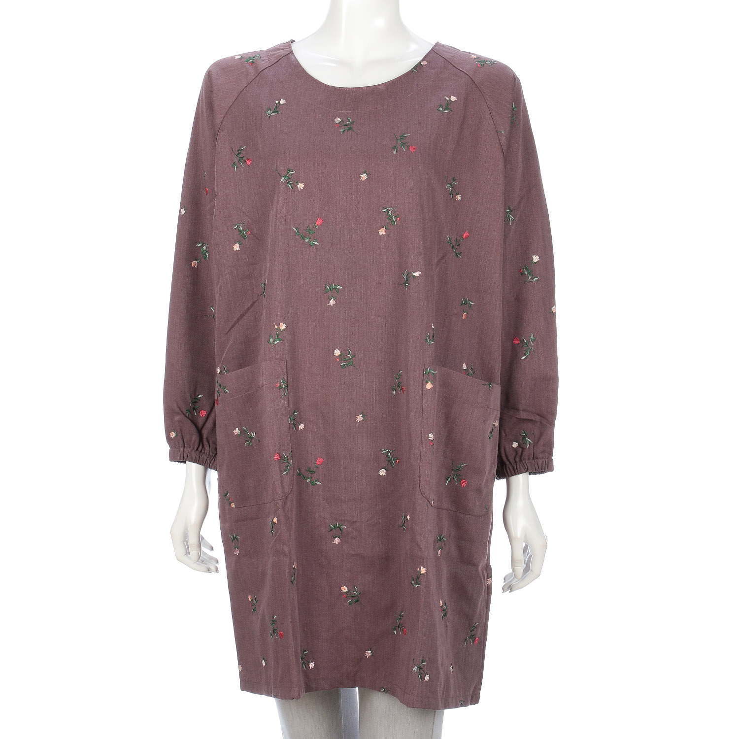 花柄総刺繍かっぽう着 - 画像1