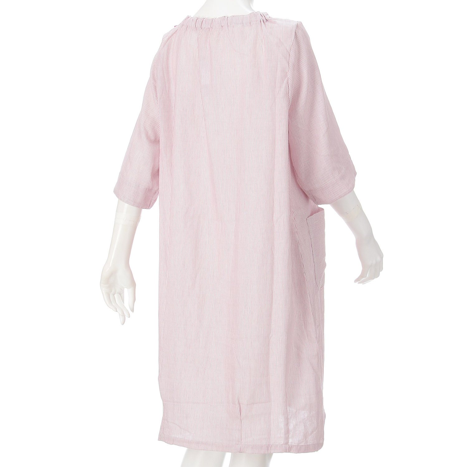 naturic ダブルガーゼストライプ柄ワンピース - 画像2