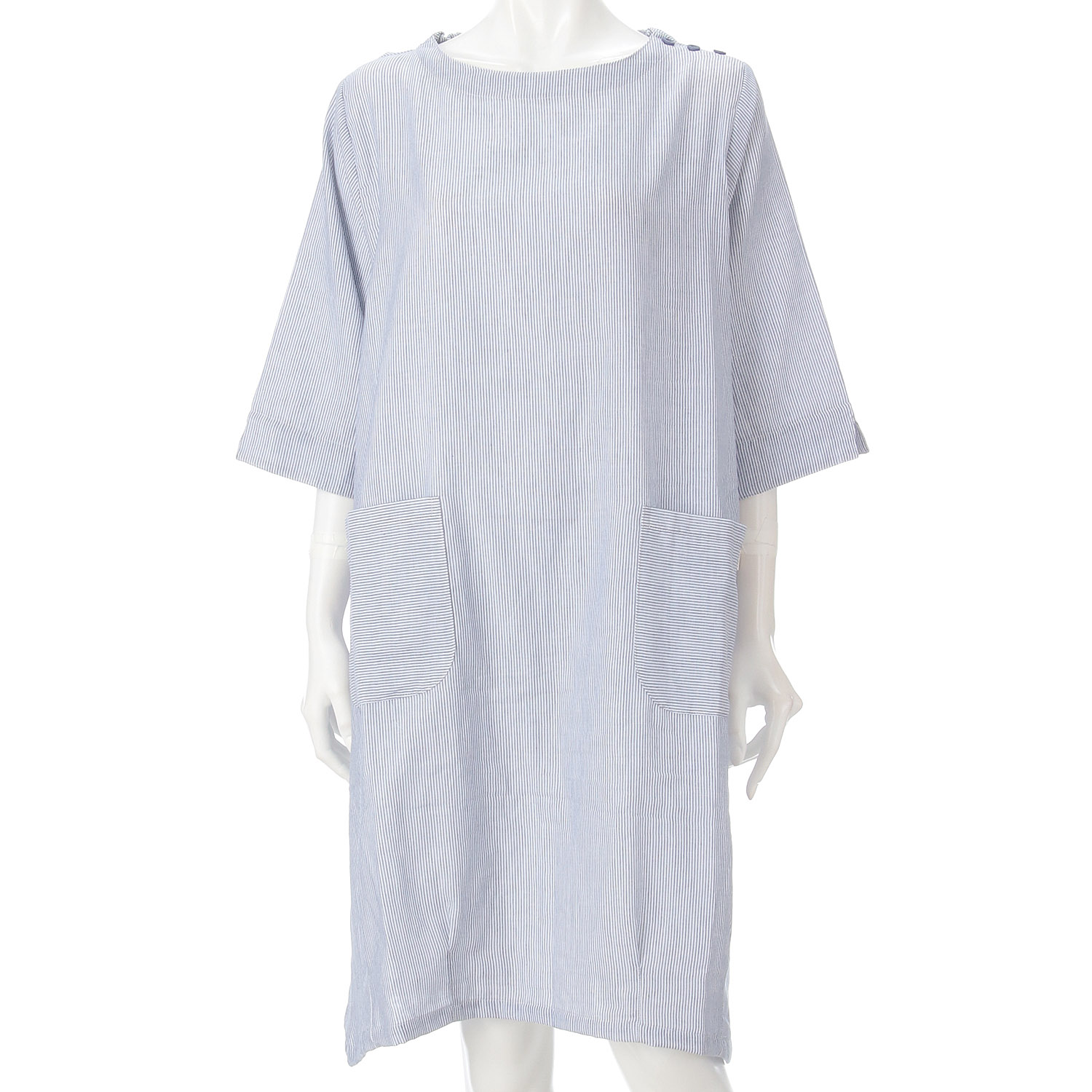 naturic ダブルガーゼストライプ柄ワンピース - 画像3