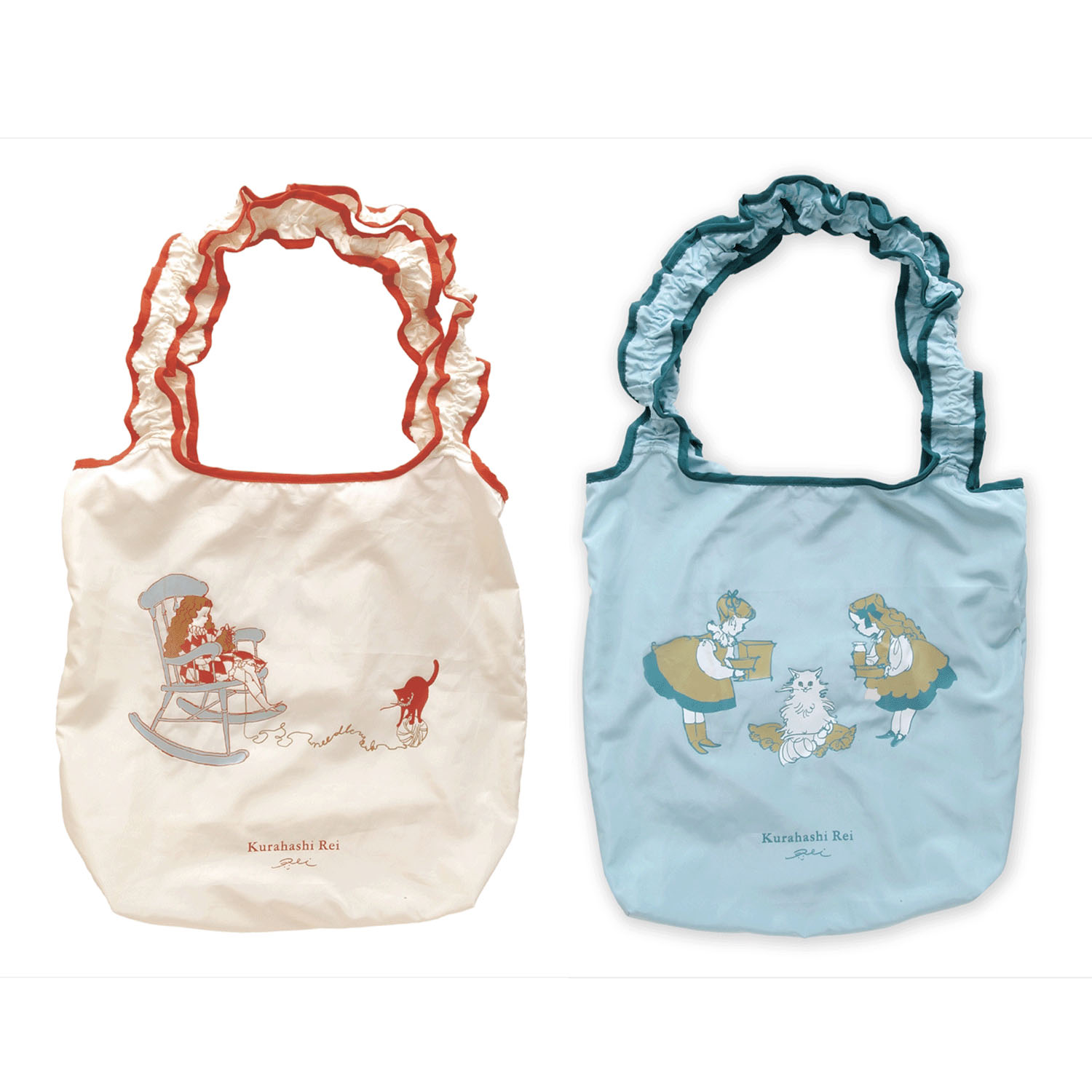 くらはしれい フリルエコバッグ
