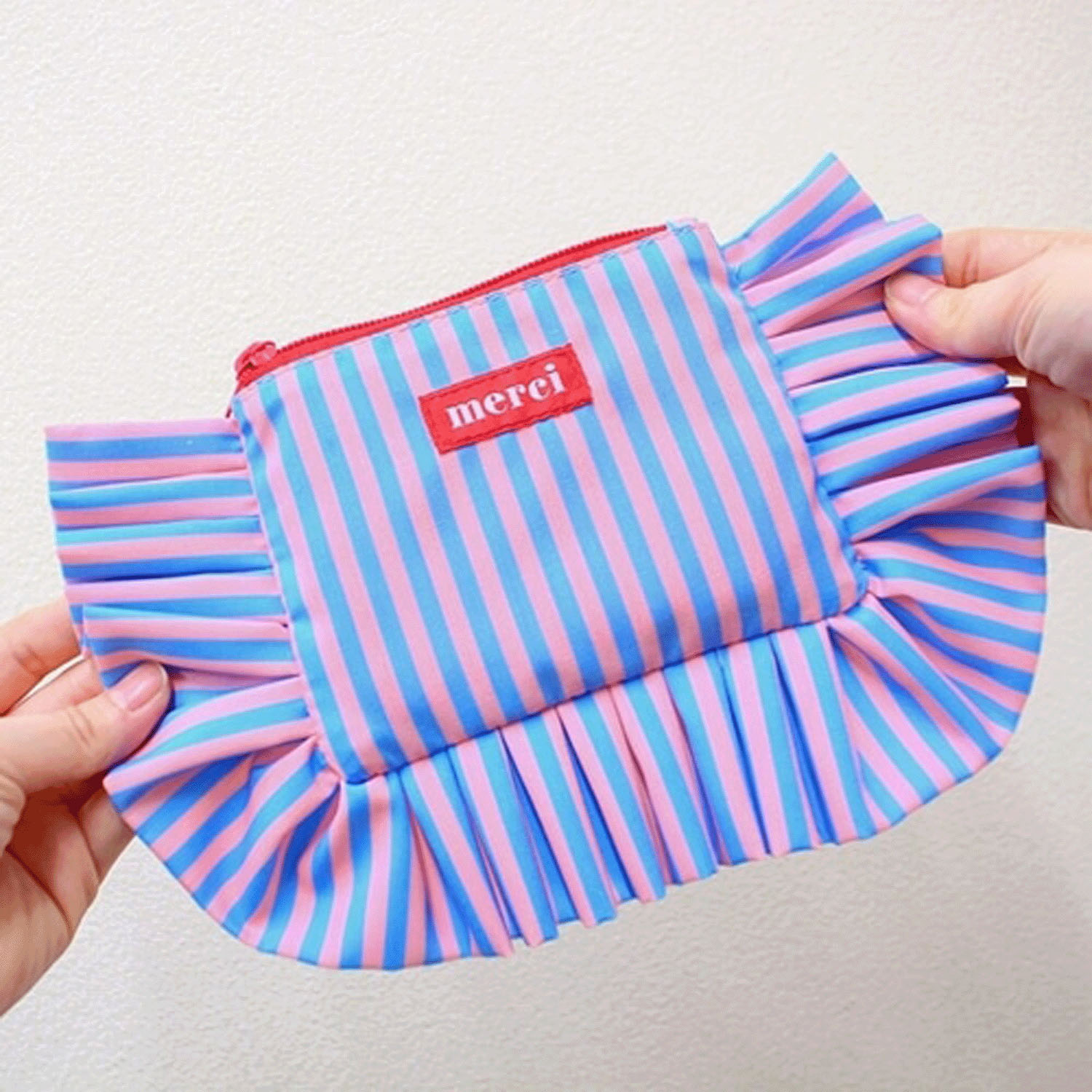 MERCI ストライプ コットンポーチS - 画像6