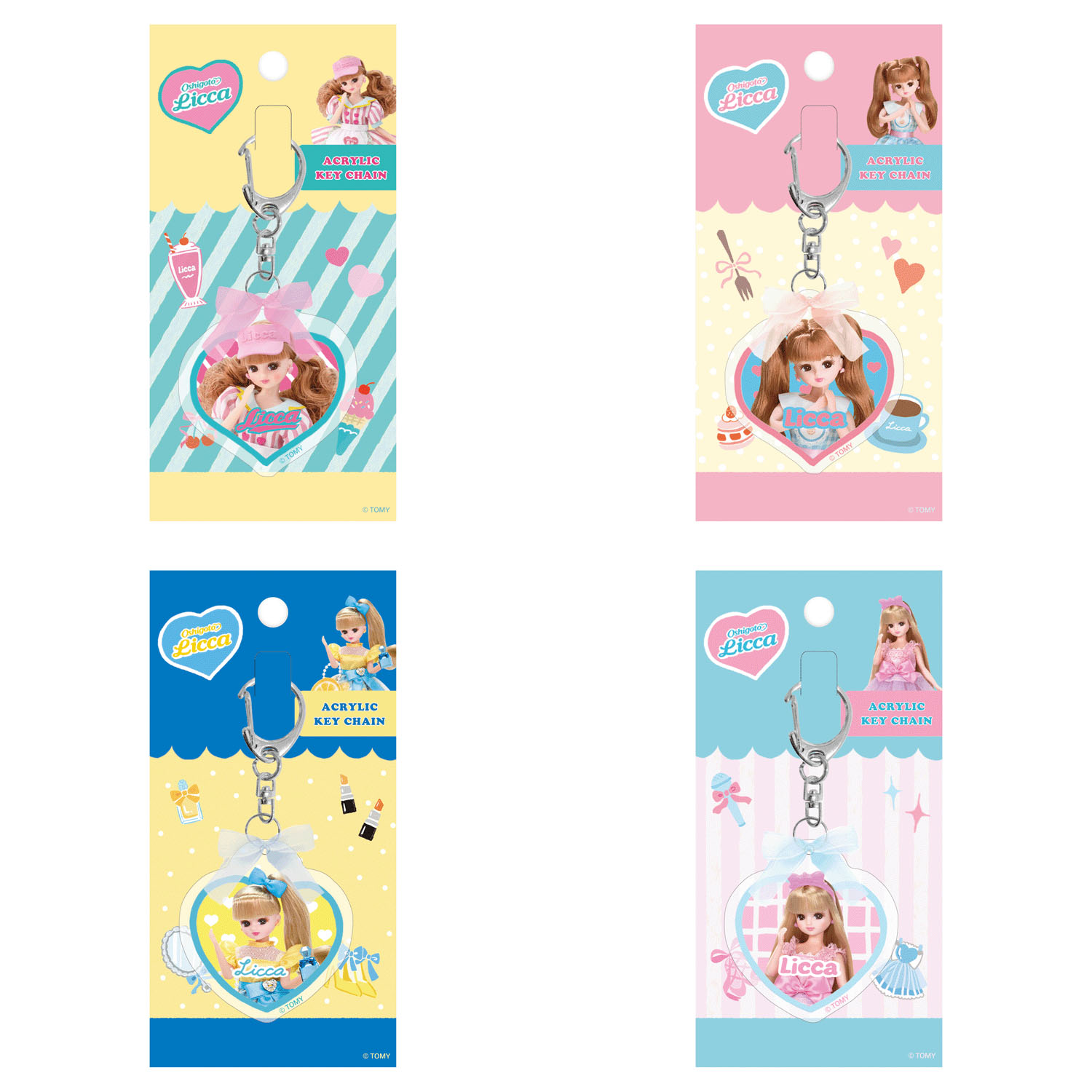 リカちゃん リボン付きアクリルキーホルダー