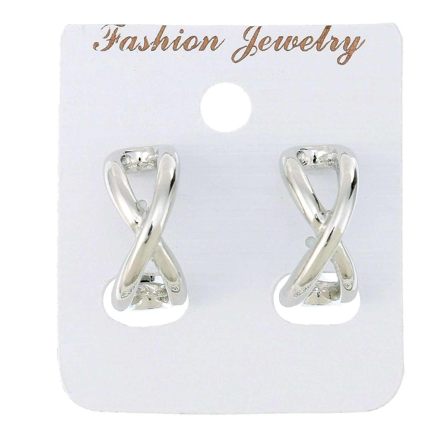 メタルクロスフープイヤリング