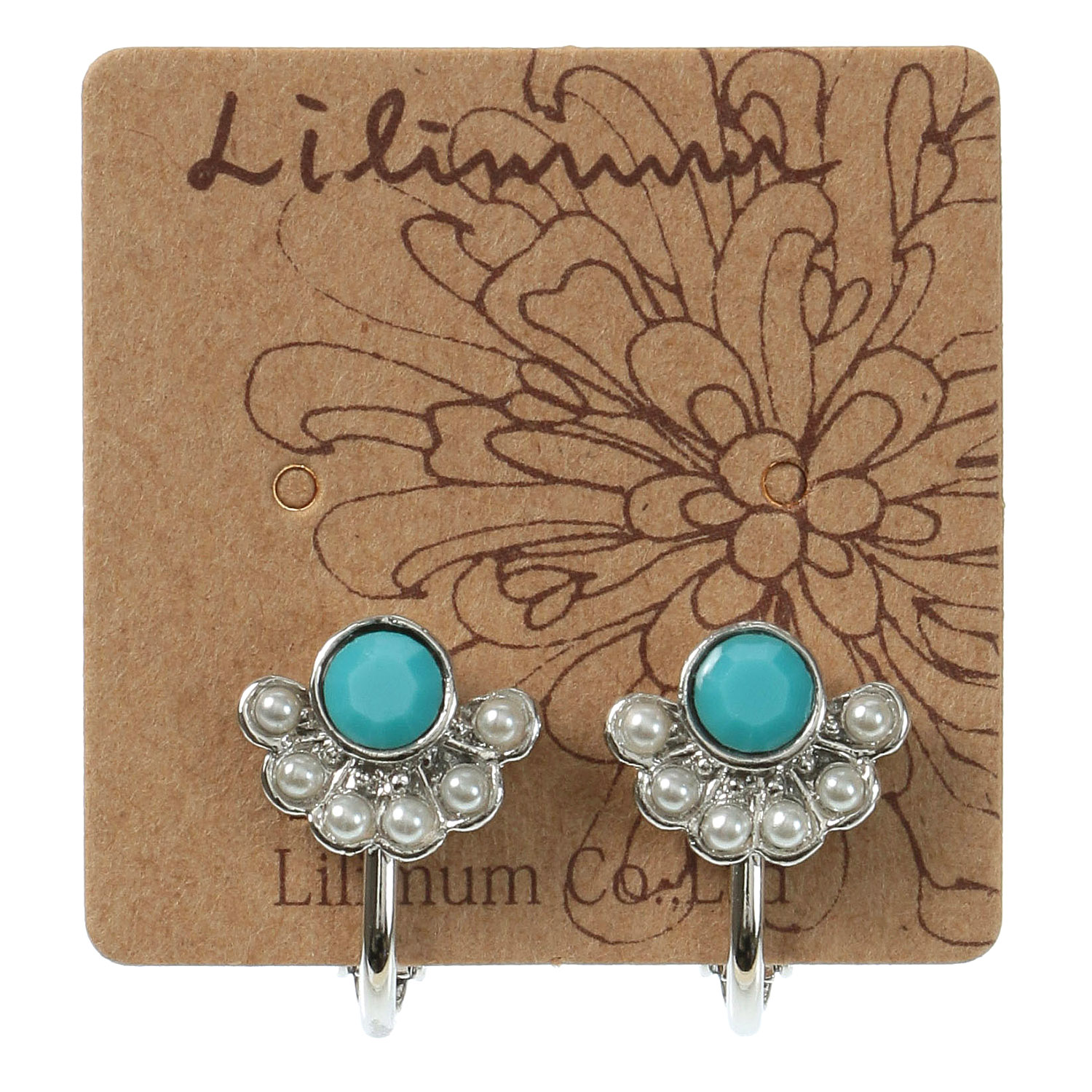 ターコイズカラーイヤリング - 画像2